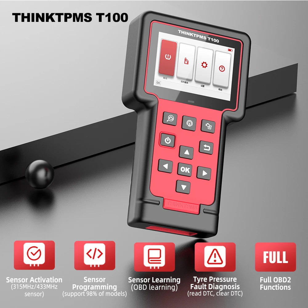 THINKTPMS T100 TPMS Programming Scan Tool - Professional Automotive Tire Pressure Sensor Diagnostic Equipment for Cars, Trucks & SUVs - Perfect for Mechanics & DIY Enthusiasts
