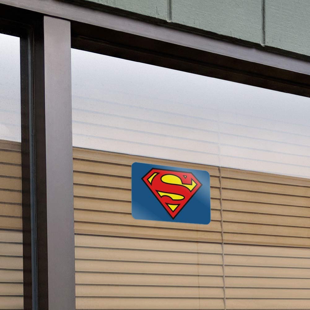 Superman Classic S Shield Logo Wall Decor - Superhero Home Office Sign for DC Comics Fans, Man Cave & Game Room Decorations