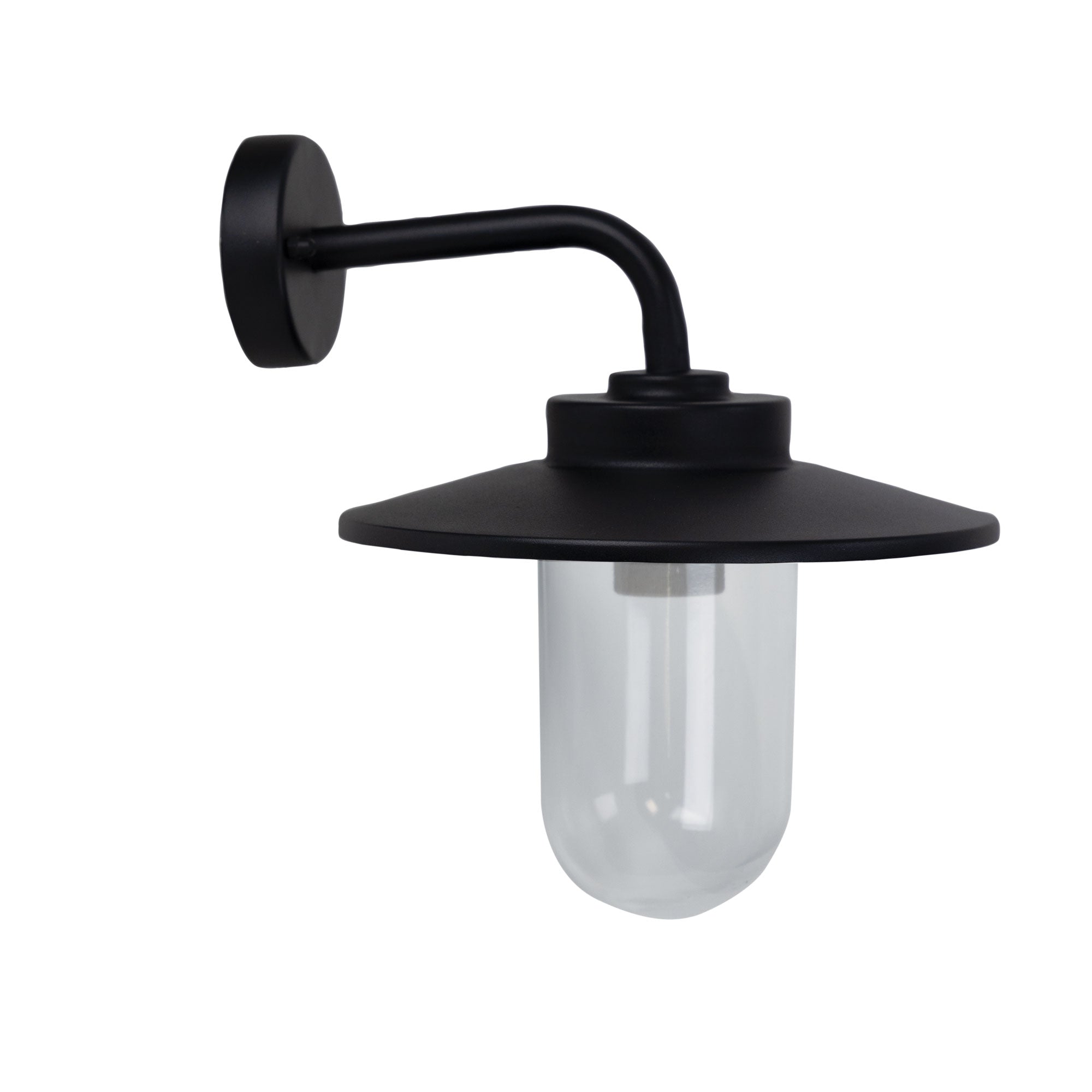 Anzio Black Outdoor Wall Light - Weatherproof Exterior Sconce for Porch, Patio, and Garden Lighting