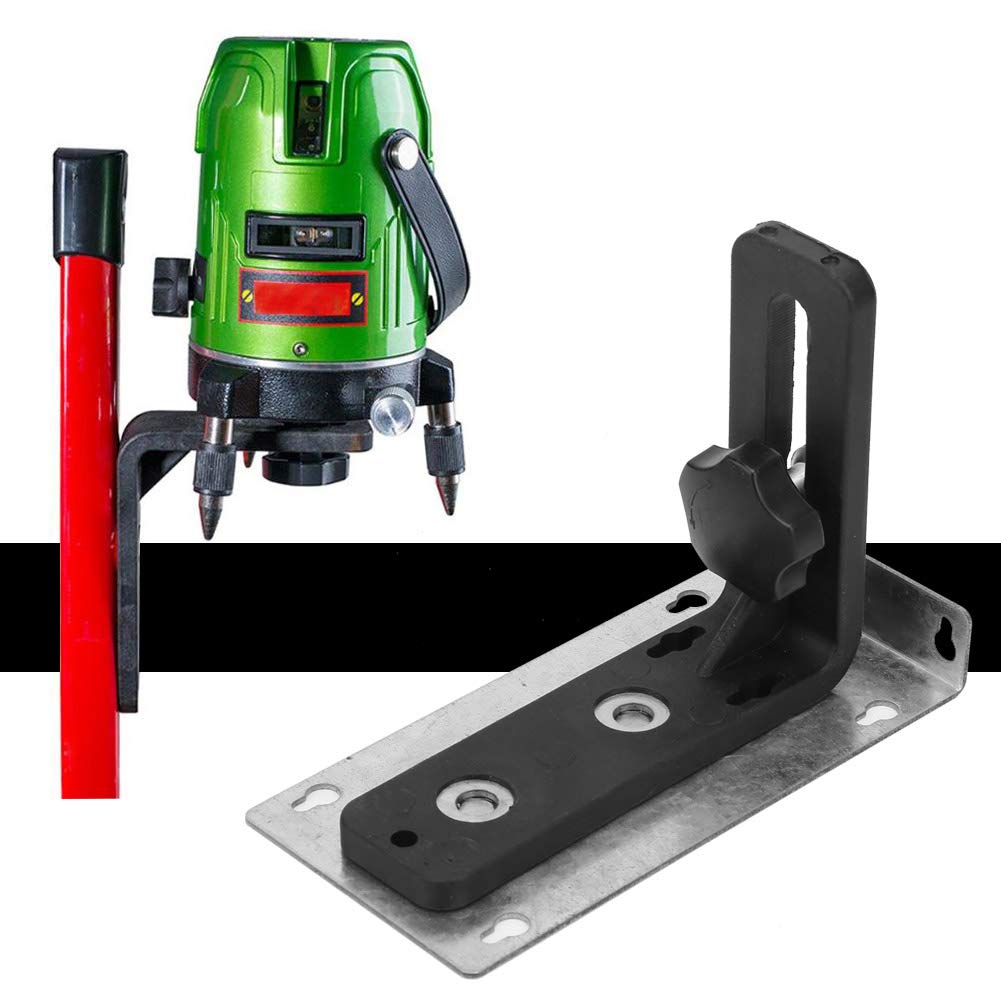 Fafeicy L-Shaped Magnetic Bracket - Wall Mount Universal Bracket with 5/8 Inch Thread for Leveling Tools - Heavy Duty L-Shaped Fixed Stand for Construction, Plumbing & DIY Projects