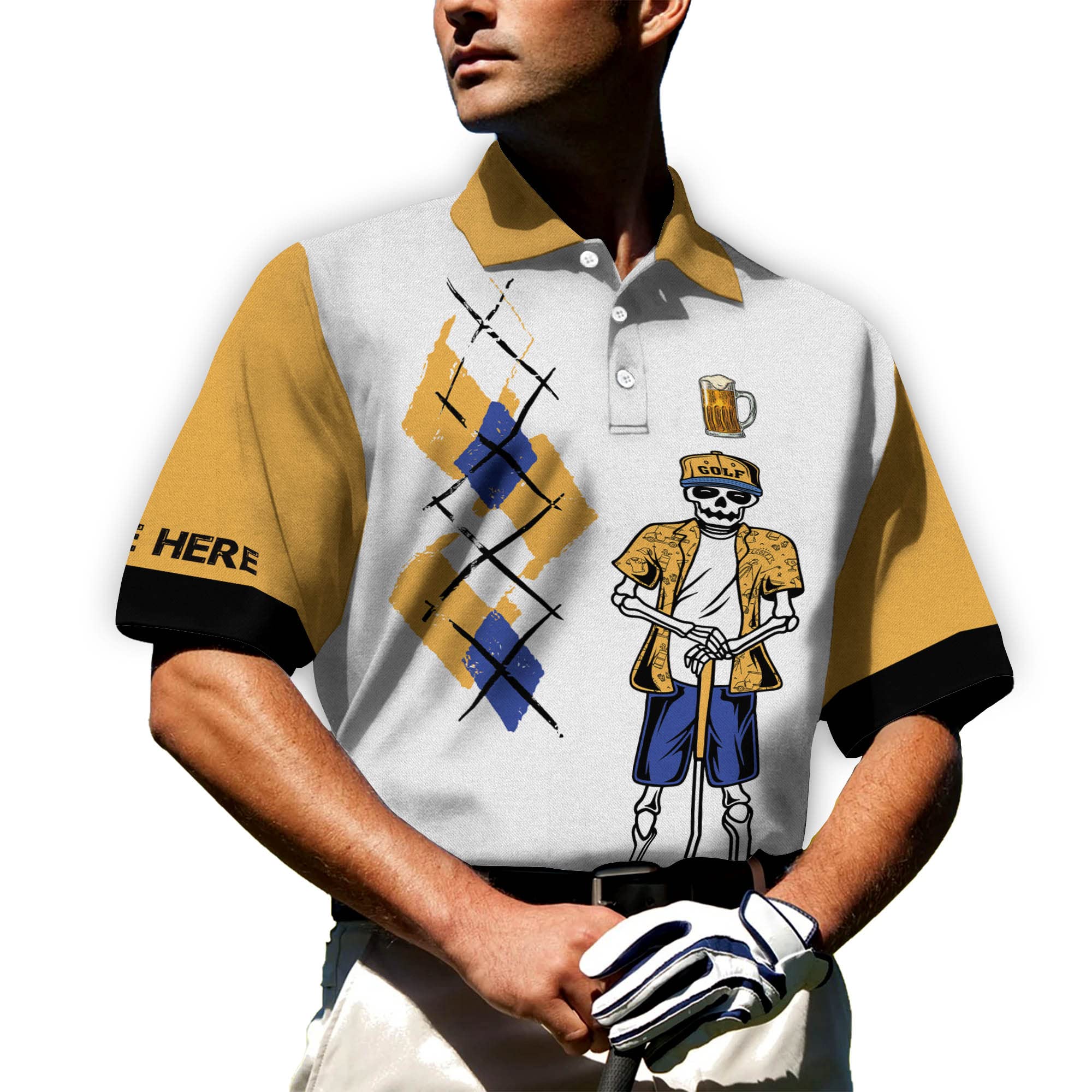Funny Golf Shirts for Men - Personalized Golf Polo Shirts - Best Gifts for Dad & Retirement - Perfect for Golf Tournaments, Father's Day & Casual Wear