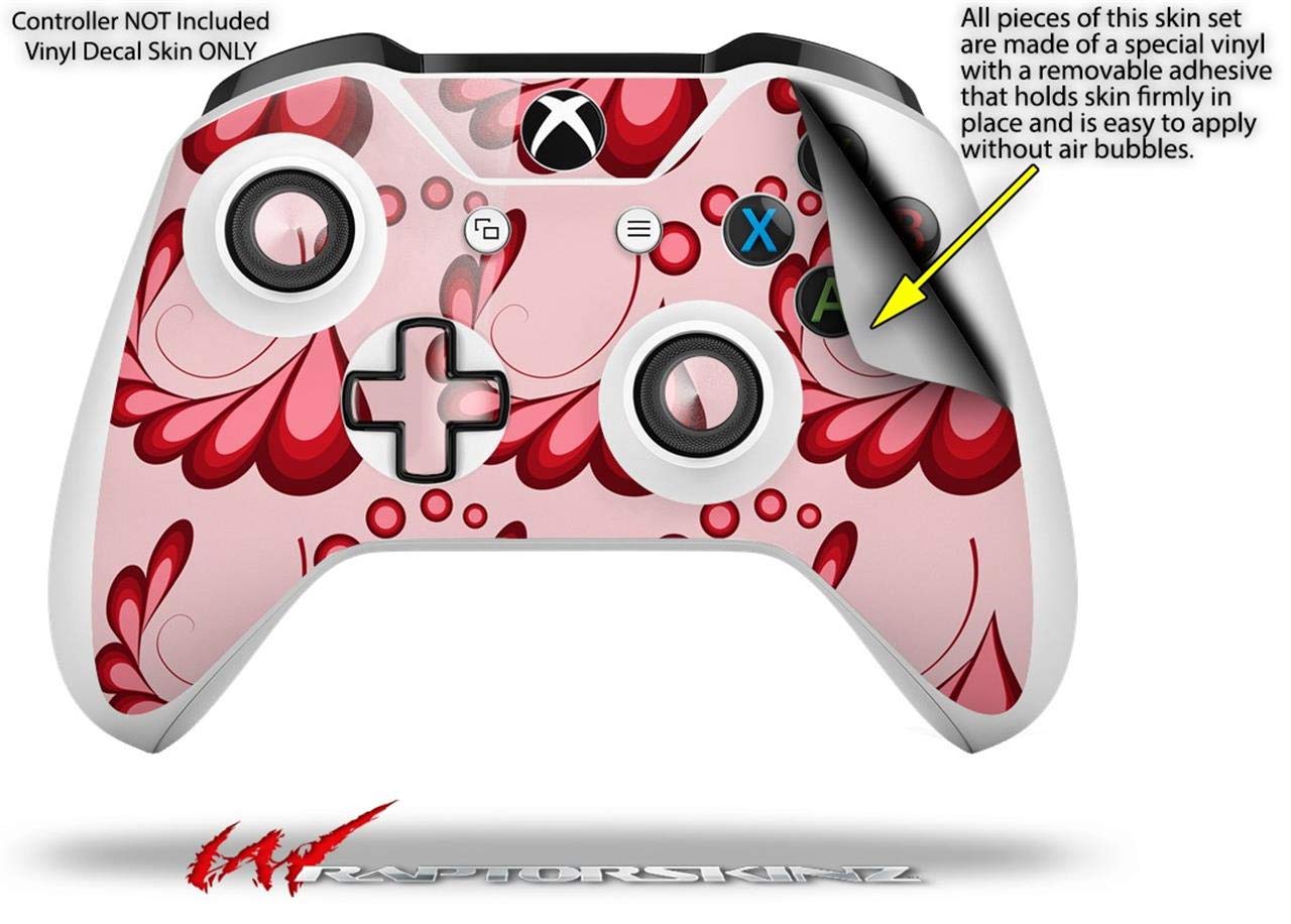 XBOX One S/X Controller Vinyl Skin Wrap - Petals Red for Gaming & Protection
