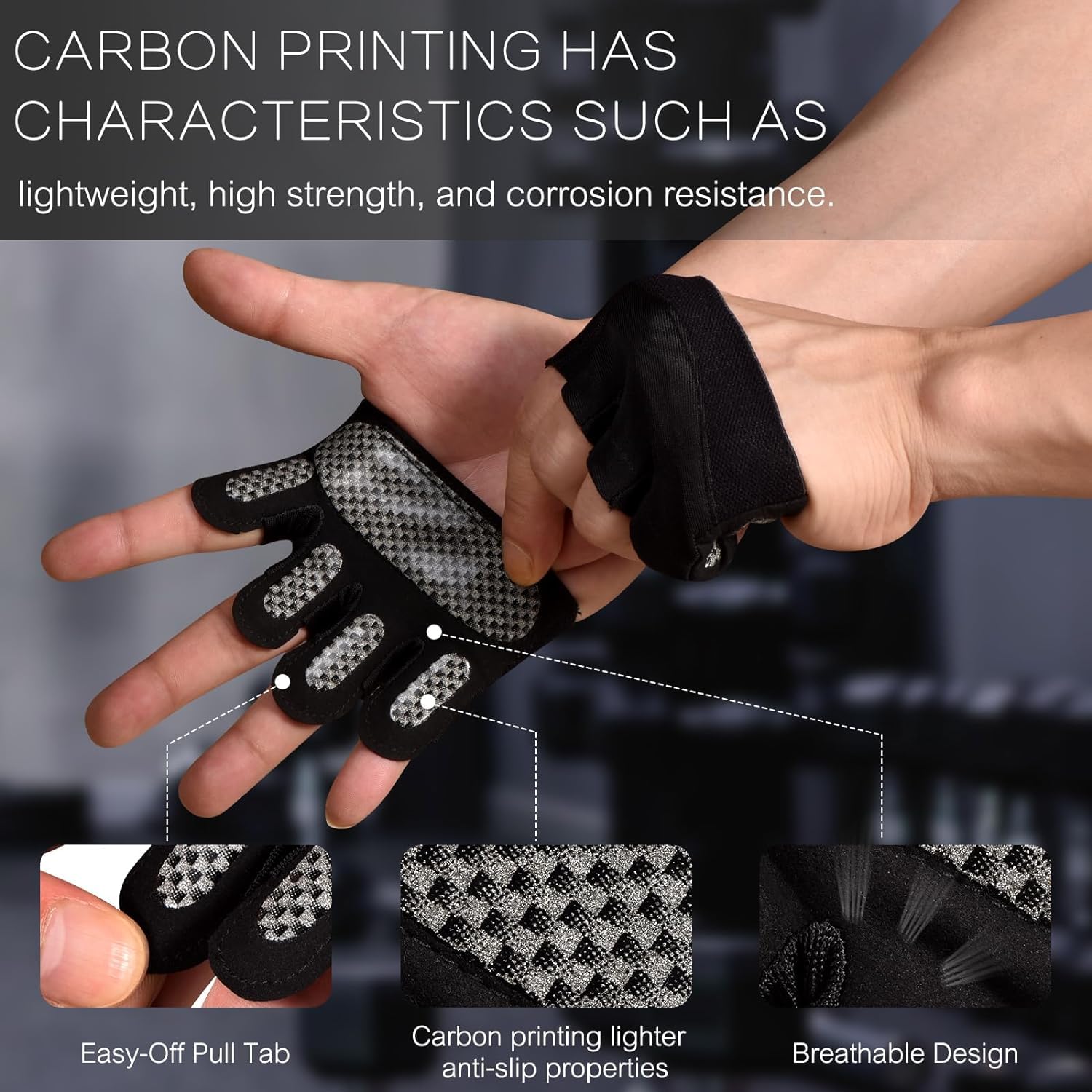 Sunnex Fingerless Gym Gloves for Women & Men - Breathable Weightlifting Gloves for Workout, Cross Training & Fitness - Perfect for Gym, Weight Lifting, Cycling & Sports Activities