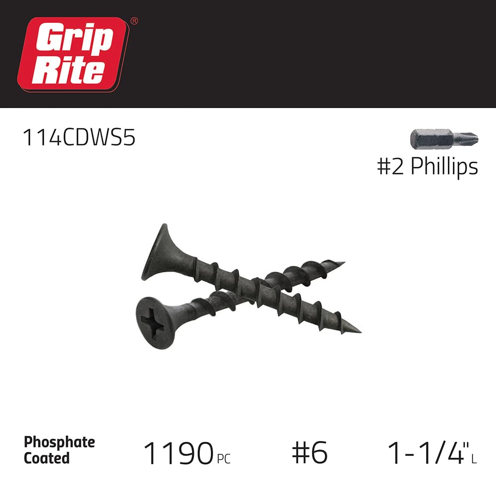 Grip-Rite 114CDWS5#6 x 1-1/4