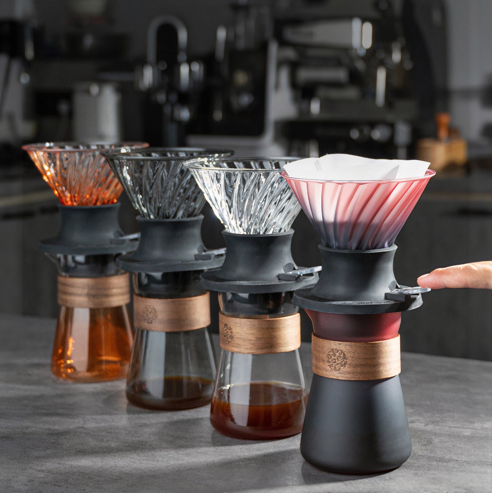 Premium V60 Pour Over Coffee Maker Set with Glass Dripper - Perfect for Home Baristas & Specialty Coffee Lovers - Ideal for Morning Brews & Coffee Tasting Sessions