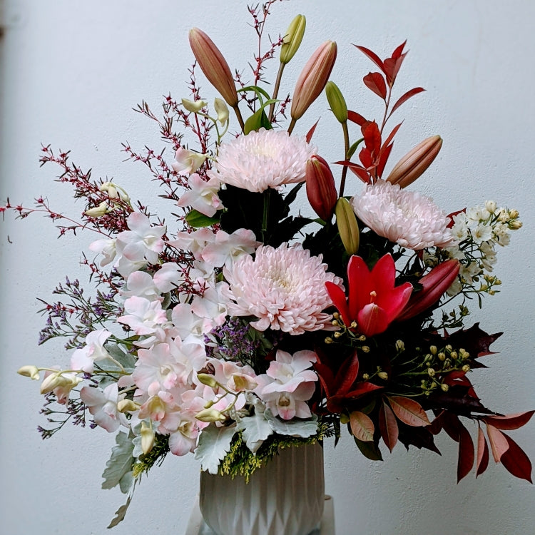 Alison Large Ceramic Flower Vase - Elegant Home Decor for Living Room, Dining Table, Wedding Centerpiece & Gift Idea