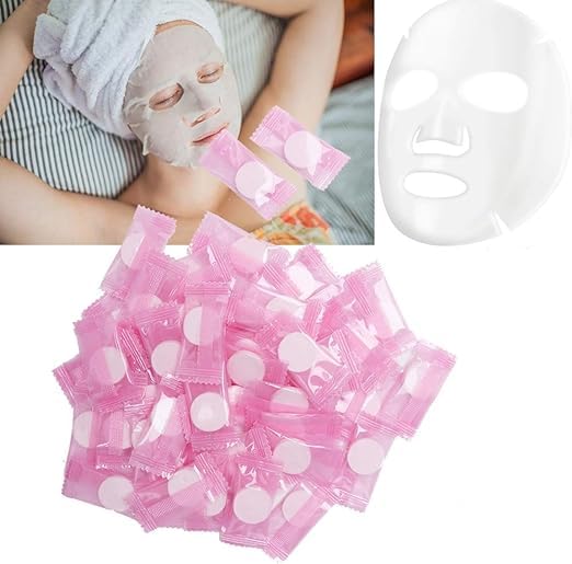 30-Piece Natural Cotton Facial Mask Sheets with Eye Masks - Hydrating & Brightening DIY Spa Skin Care for Women & Girls | Perfect for At-Home Relaxation & Self-Care Routine