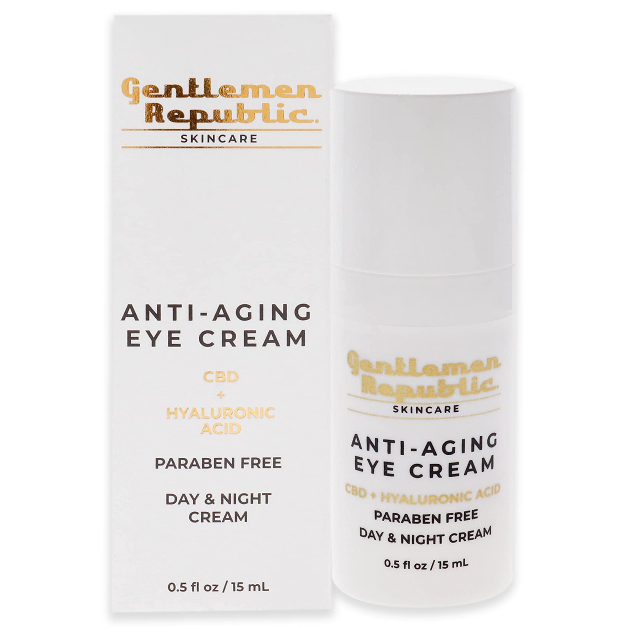 Gentlemen Republic Anti-Aging Eye Cream for Men - Dark Circle & Wrinkle Reduction - 0.5 oz Hydrating Eye Treatment - Perfect for Morning/Night Skincare Routine & Travel