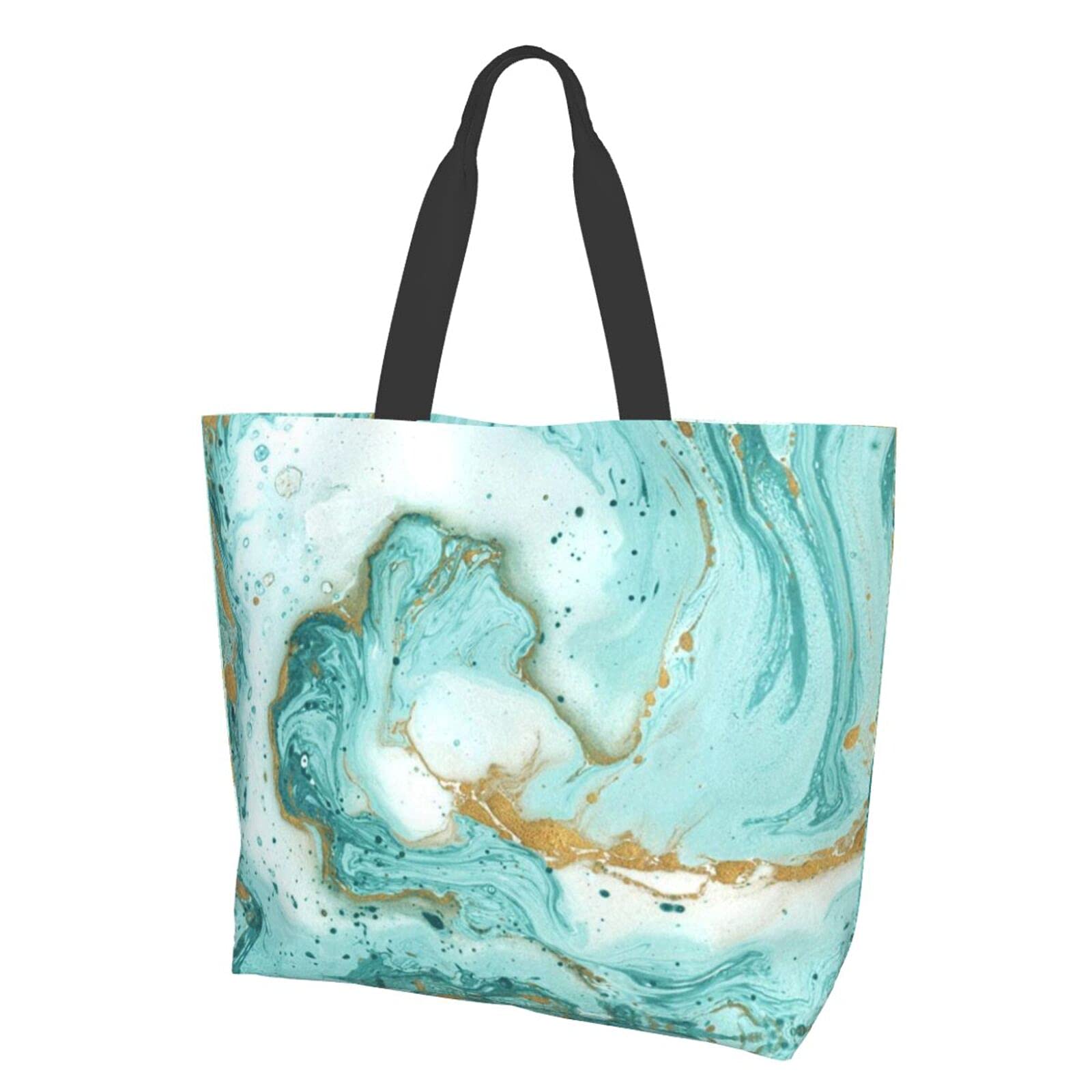 POYOMUK Large Reusable Tote Bag with Inner Pocket - Eco-Friendly Grocery & Shopping Shoulder Bag for Women, Work, Travel & Daily Use