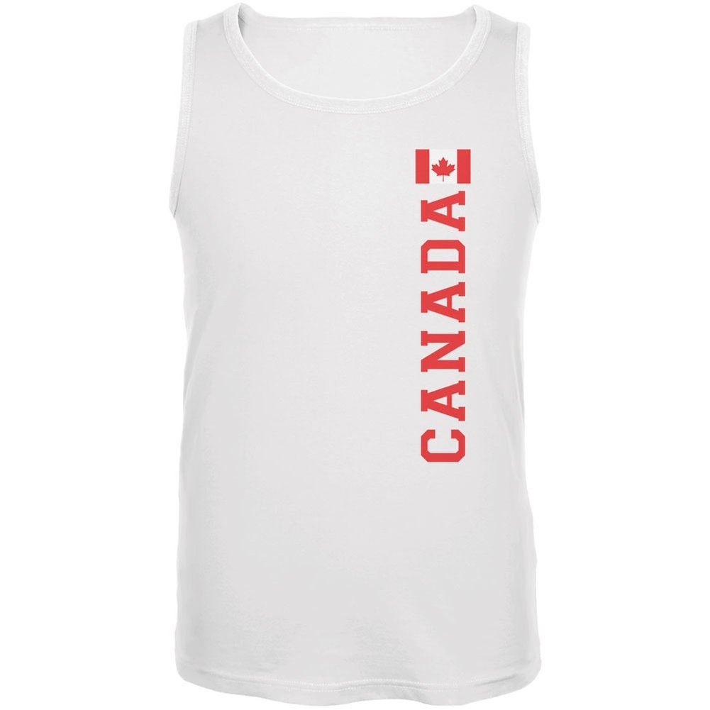 Canada World Cup White Adult Tank Top for Men - X-Large Size - Perfect for Soccer Games, Fan Events & Summer Outfits