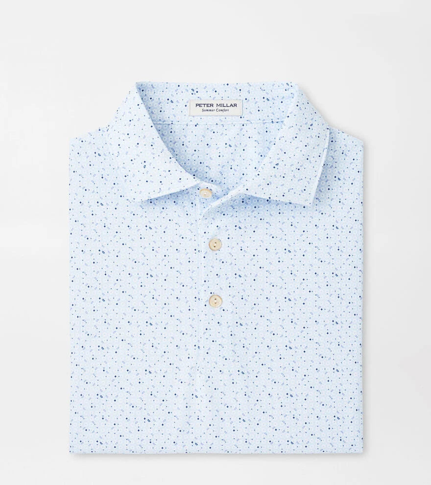 Peter Millar Men's Casa Nova Performance Mesh Polo Shirt - Breathable Quick-Dry Golf & Casual Wear - White (Ideal for Golf, Tennis, Business Casual & Summer Outings)