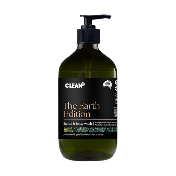 Clean Plus The Earth Edition | Plant-Based Hand and Body Wash - Gentle Natural Cleanser for Sensitive Skin | Perfect for Home, Gym & Travel Use