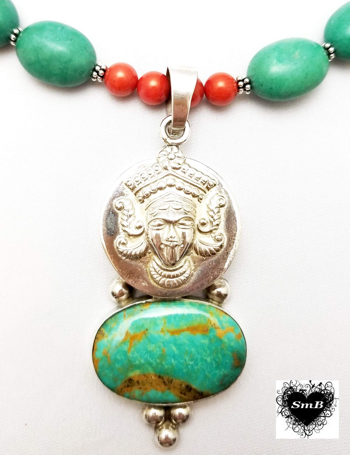 Aztec Coral Beaded Necklace for Women - Handmade Boho Chic Jewelry for Festivals, Beach Parties & Everyday Wear