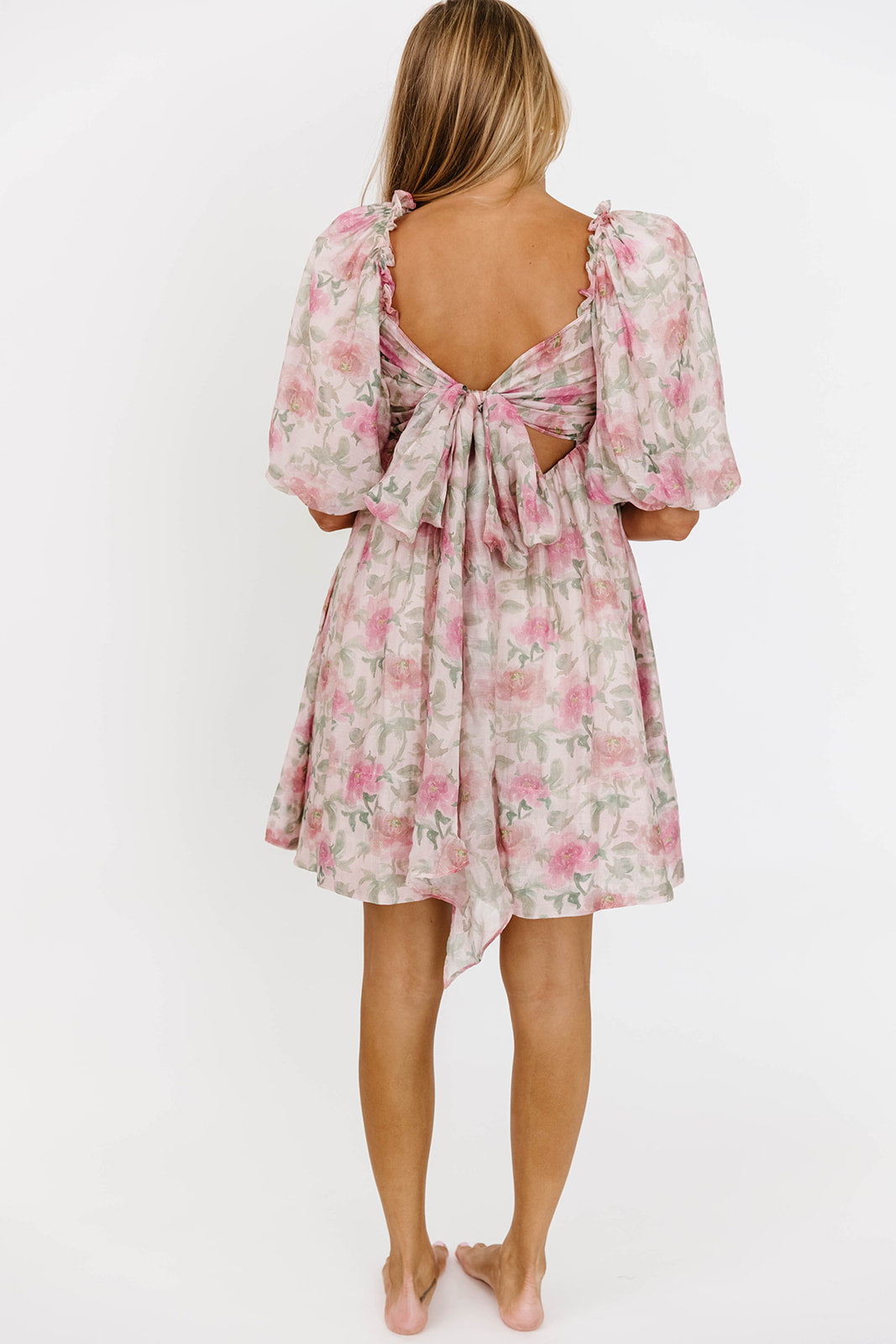Emma Babydoll Mini Dress in Pink - Sexy Lace Nightwear for Women, Perfect for Valentine's Day, Date Night & Boudoir Photography