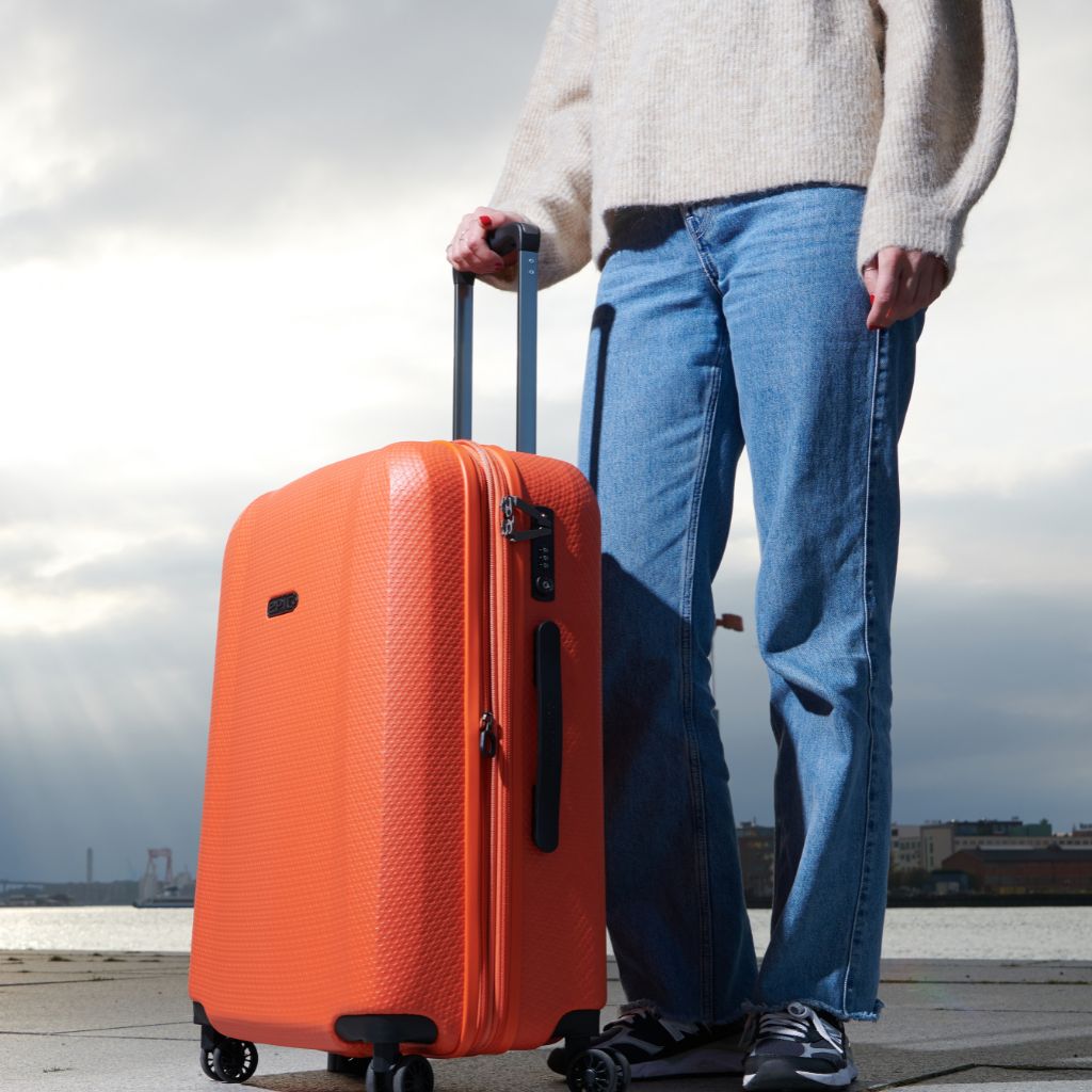 Epic GTO 5.0 55cm Lightweight Carry-On Suitcase in Neon Orange - Perfect for Air Travel & Weekend Getaways
