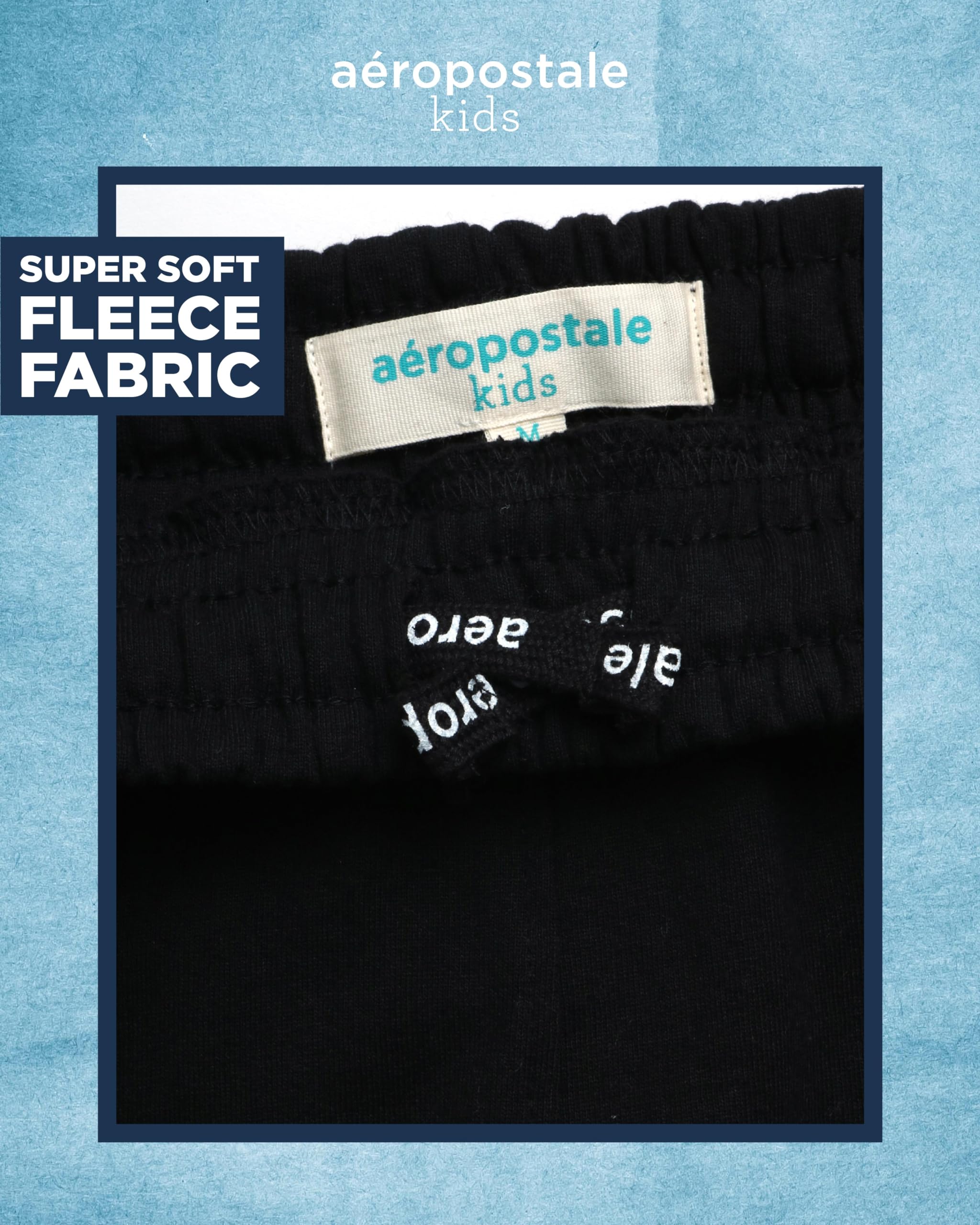 AEROPOSTALE Boys' Fleece Sweat Shorts with Pockets - Athletic Gym Running Shorts for Kids (Size 4-16) - Perfect for Sports, Workouts & Casual Wear