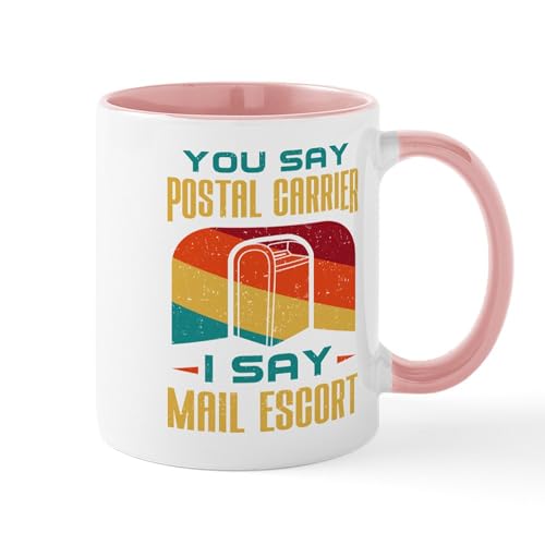 White/Pink Inside - Postal Worker Funny Mailman Saying Deliver Ma Mugs