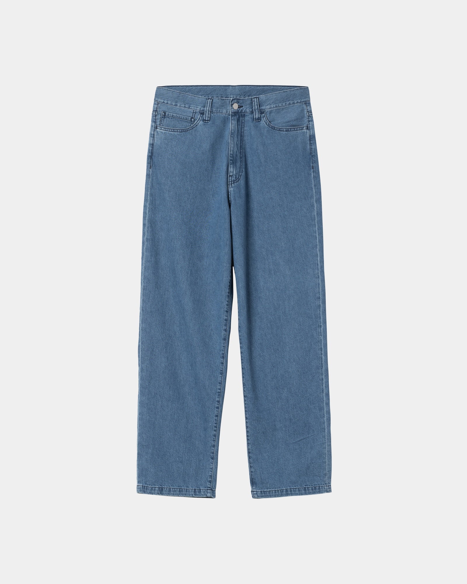 Lucas Men's Blue Stone Washed Denim Pants - Comfortable Casual Jeans for Everyday Wear, Work & Outdoor Activities