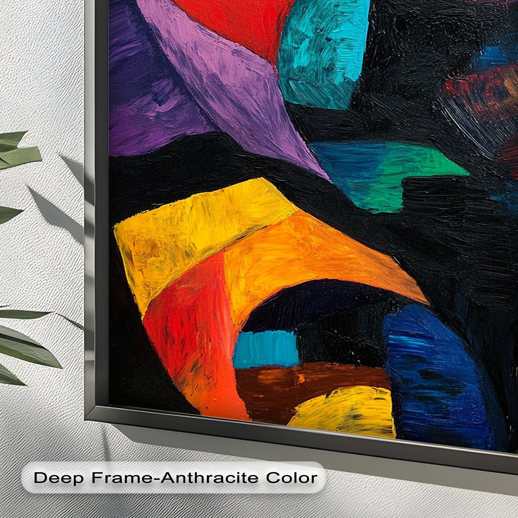 Abstract Eye Expression Fauvism Oil Painting - Modern Wall Art for Living Room, Bedroom & Office Decor
