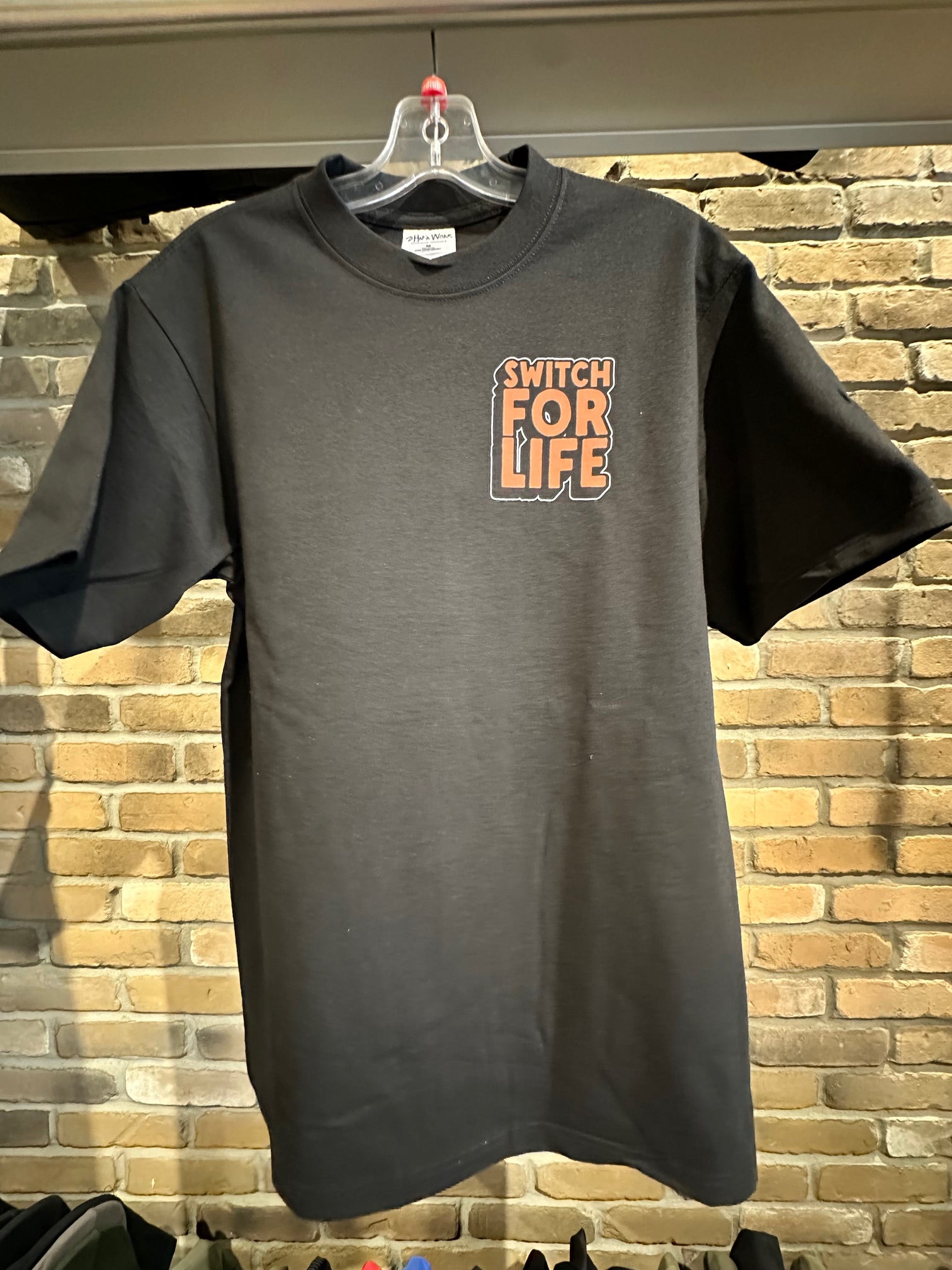 Switch For Life Goose Logo Heavyweight T-Shirt for Men - Premium Black Cotton Tee - Comfortable Casual Wear for Everyday & Outdoor Activities