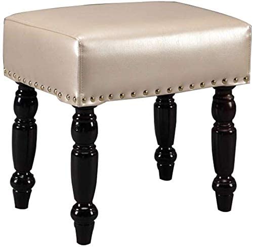 GTYT Fashion Simple Footstool Ottoman - Waterproof PU Leather Upholstered Stool with 4 Legs for Kids & Adults - Perfect for Living Room, Bedroom, Outdoor & Indoor Use