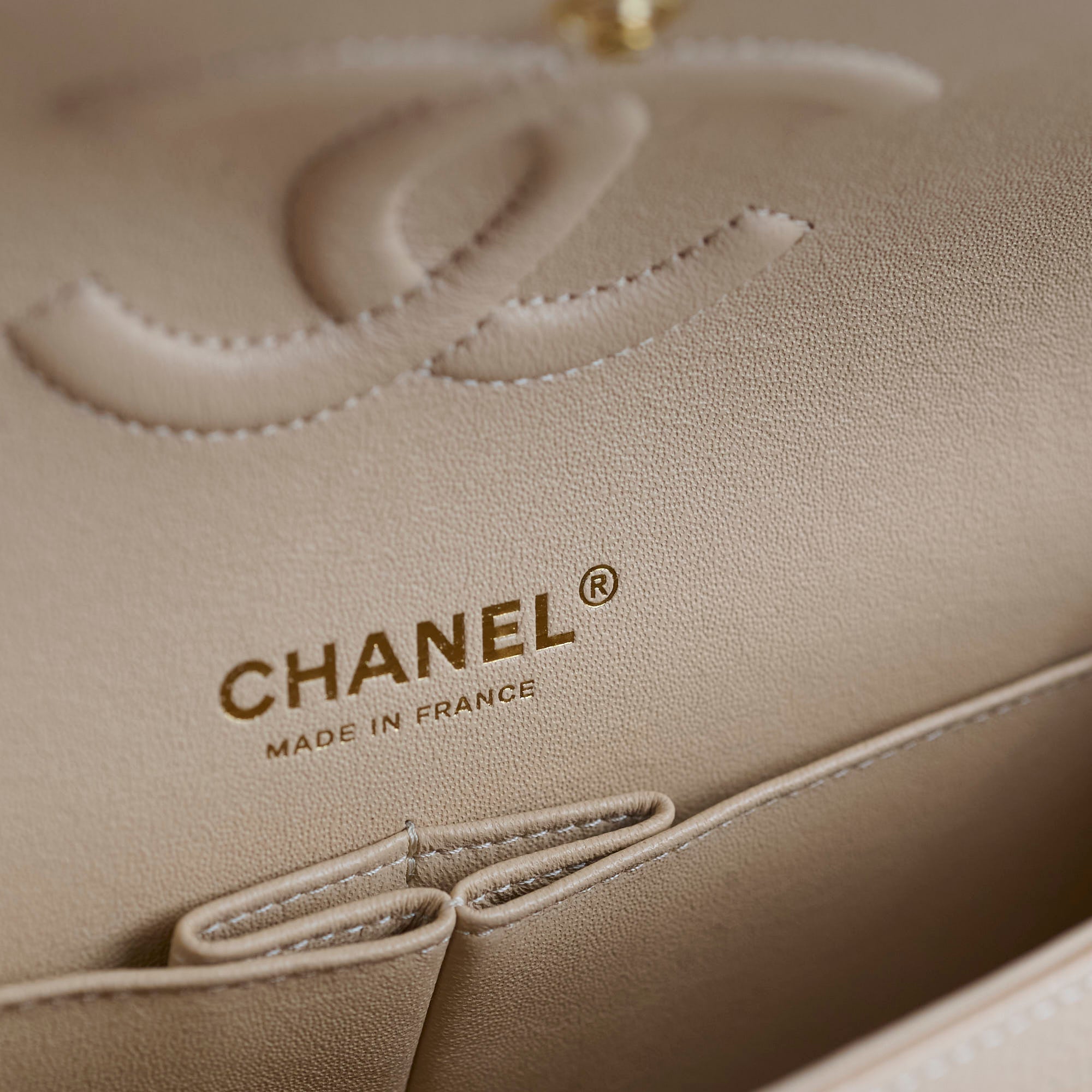 Chanel Classic Double Flap Bag in Caviar Leather Beige Gold Hardware - Timeless Luxury Handbag for Women, Perfect for Work, Evening Events & Special Occasions