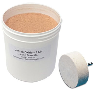 Premium Cerium Oxide Polishing Powder 1 LB with 3