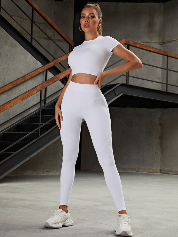 ZASUWA Women's Sexy White Cropped Short Sleeve T-Shirt - Perfect for Summer Outfits, Beach Vacations & Night Out Parties