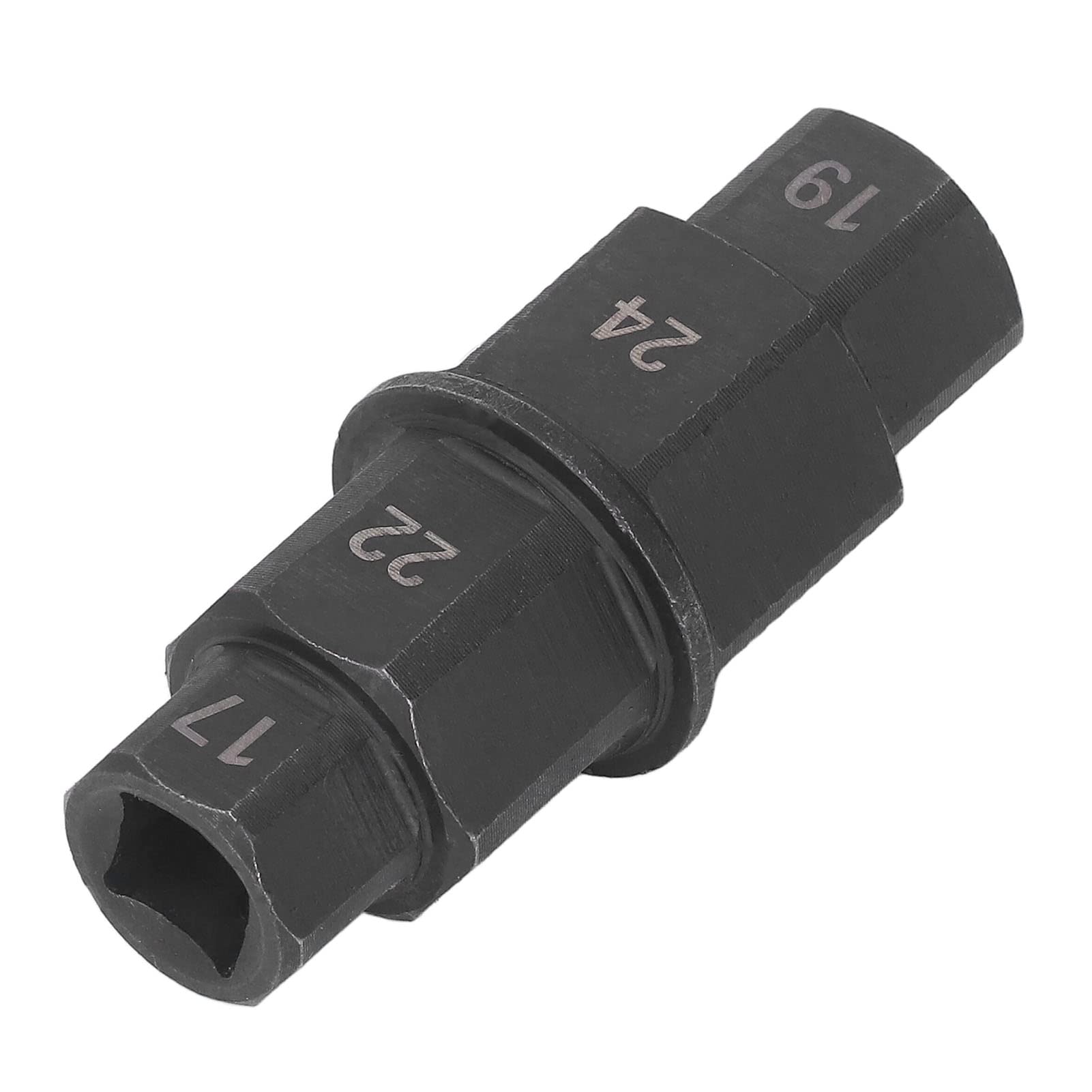 **Zunate 17mm 19mm 22mm 24mm Hex Axle Tool - Motorcycle Front Axle Wheel Socket Adapter - Heavy Duty Black Spindle Wrench for Bike Maintenance & Repair**    *(Perfect for Motorcycle Wheel Removal, Front Axle Adjustments, and DIY Bike Repairs at Home or Garage)*