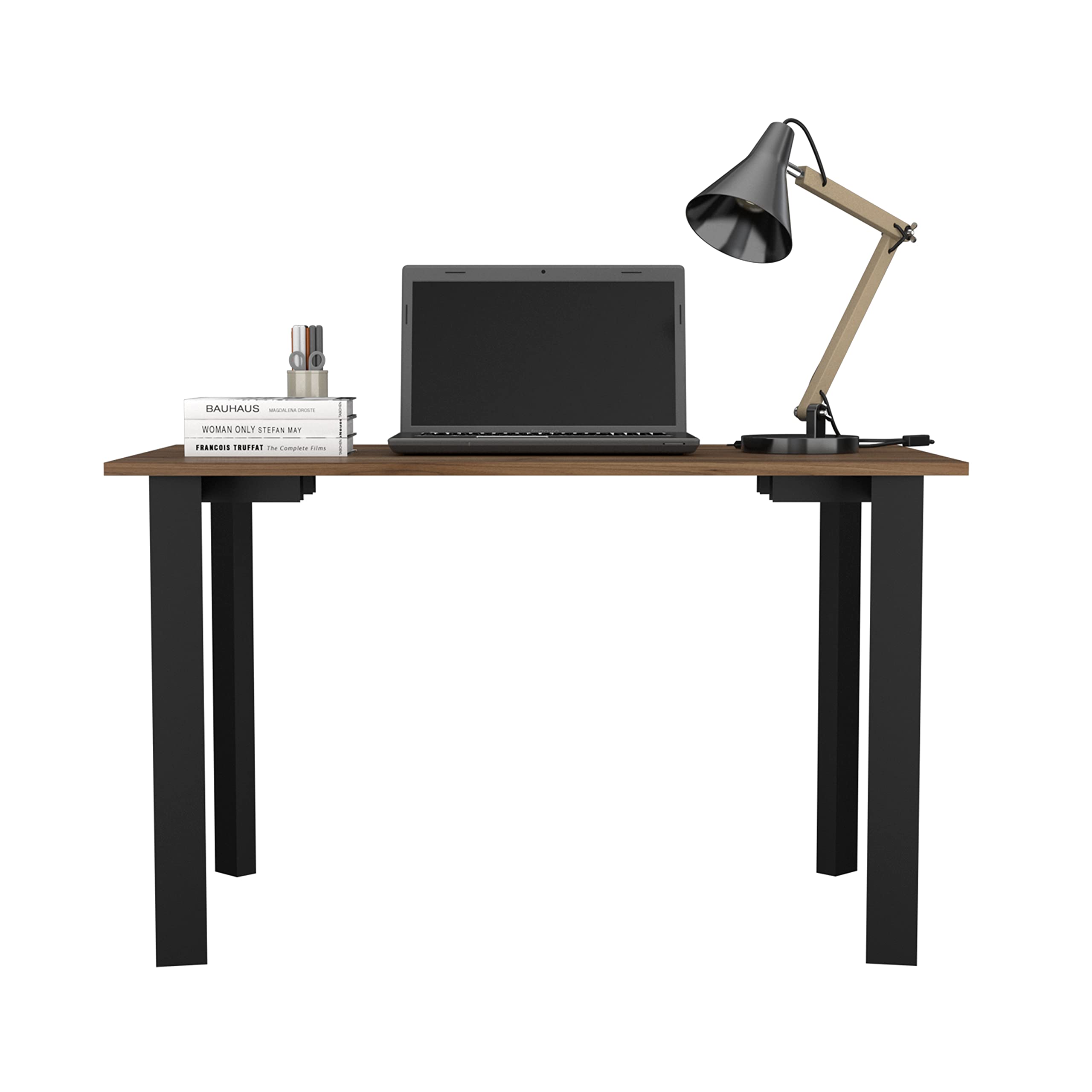 Portable Mahogany Writing Desk with 4 Sturdy Legs - Compact Home Office Desk for Study, Work & Small Spaces