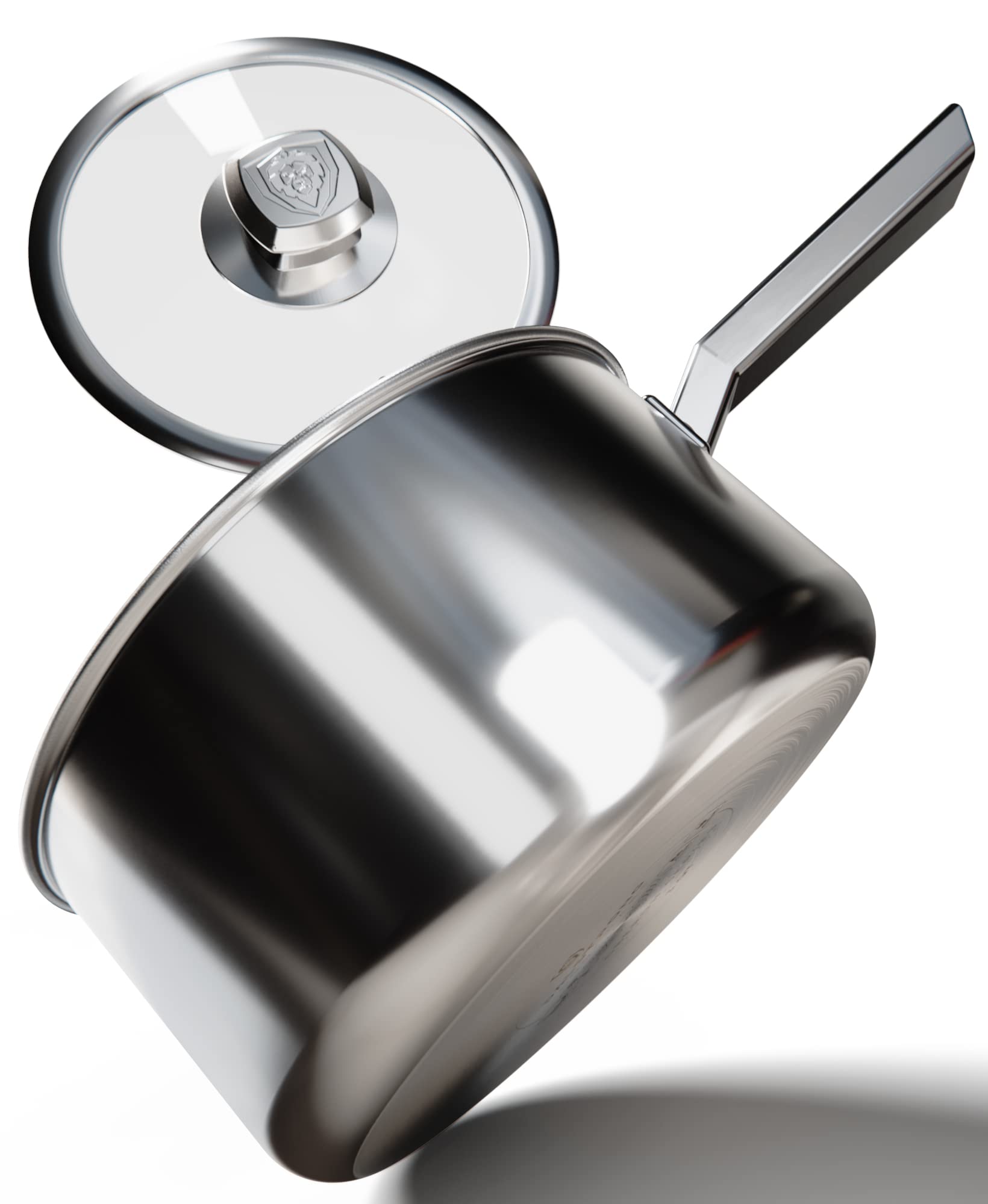 DALSTRONG 3 QT Stock Pot - Premium 3-Ply Aluminum Core Cookware with Lid & Pot Protector - Silver - Ideal for Soups, Stews & Pasta - The Oberon Series