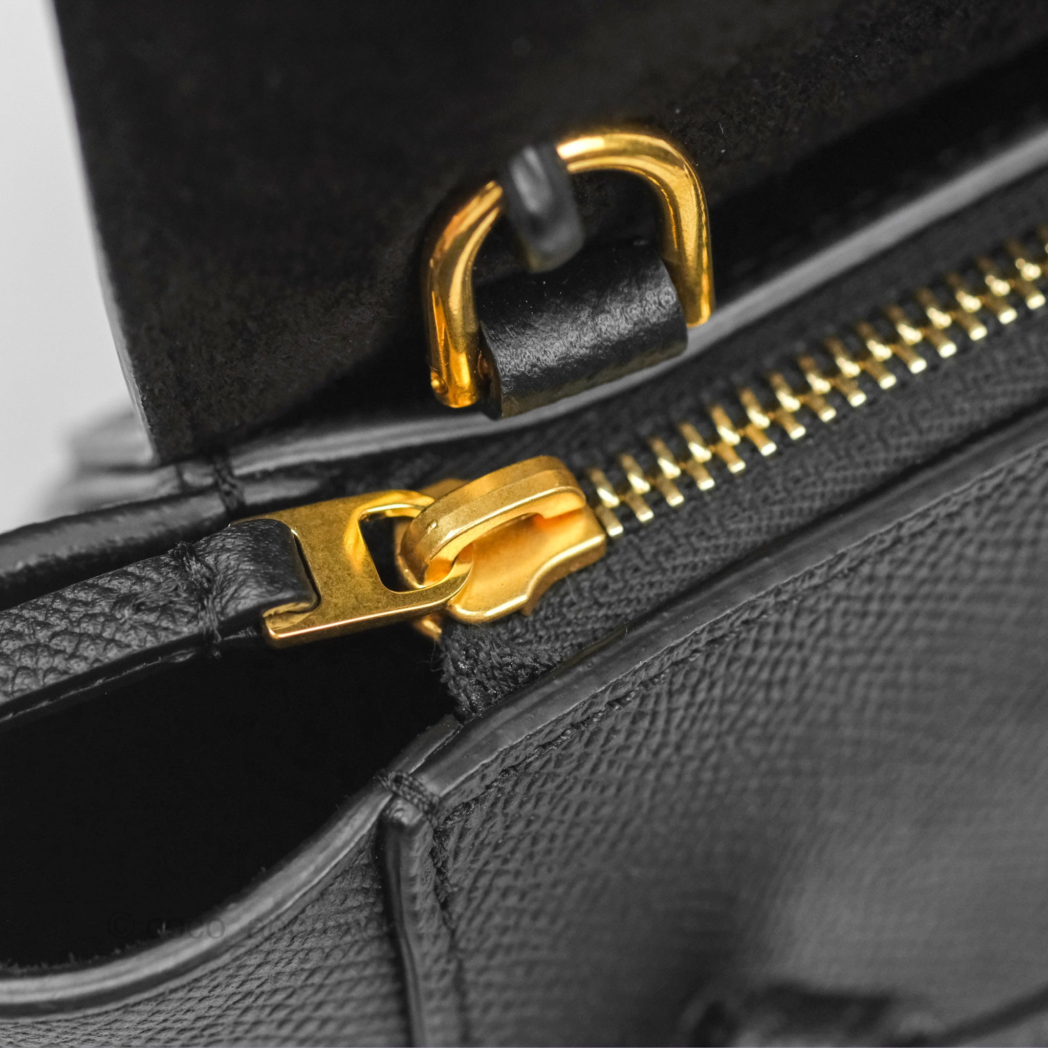Celine Pico Belt Bag in Black Grained Calfskin with Gold Hardware | Luxury Crossbody Bag for Women | Perfect for Everyday Use, Travel & Special Occasions
