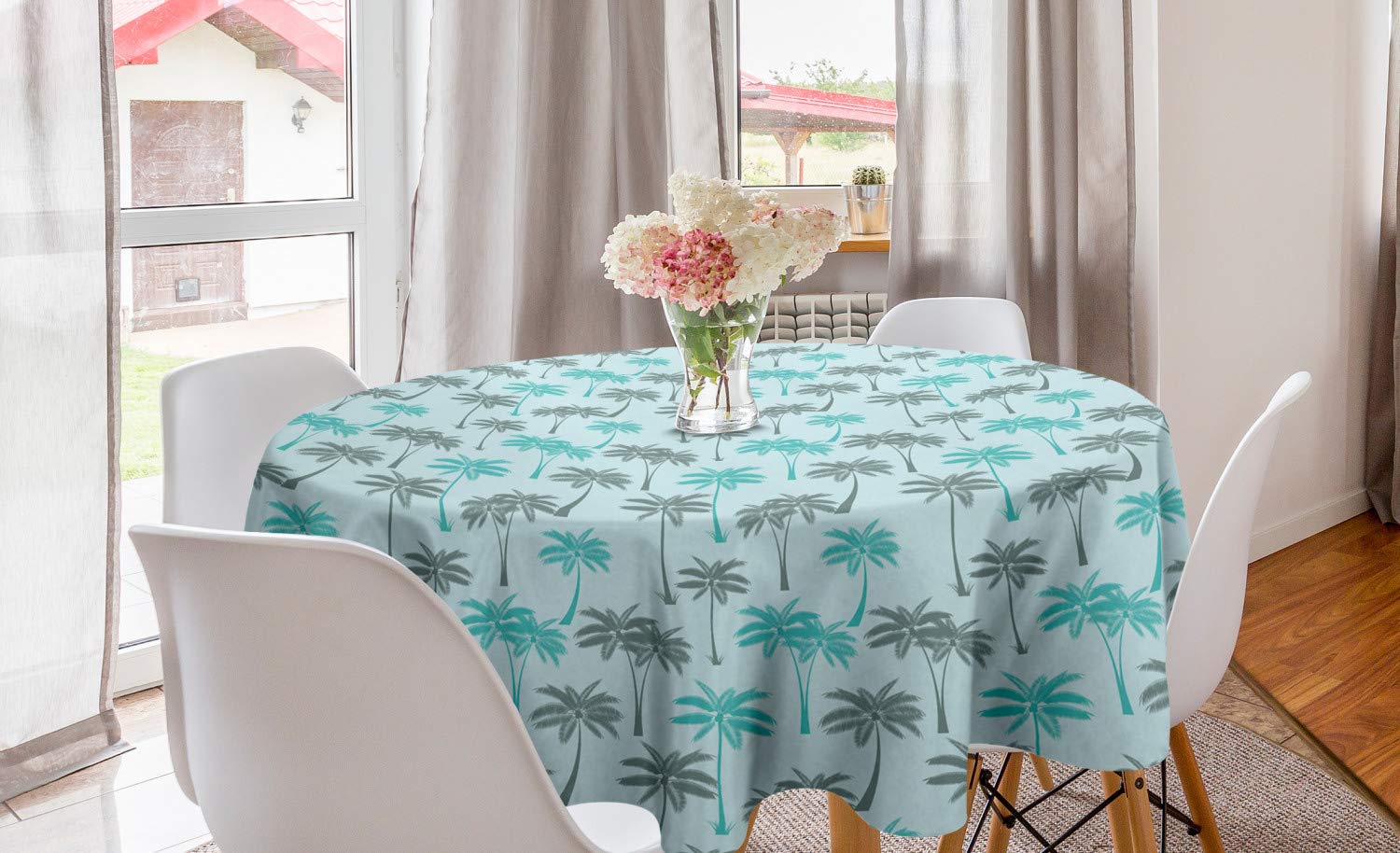 Ambesonne Round Tablecloth 60