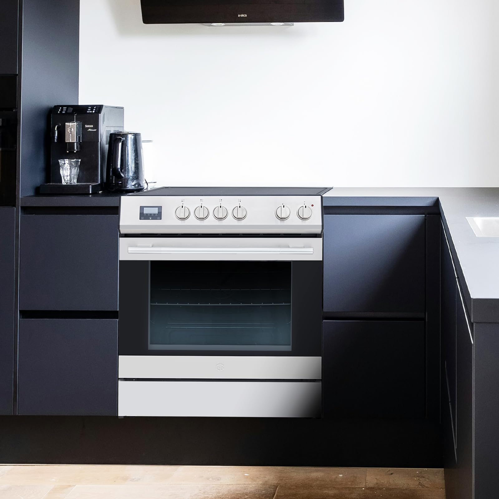 36 Inch Electric Wall Oven with 5.0 Cu Ft Capacity - 8,500W Smooth Cooktop & 3,500W Convection Oven - Stainless Steel Finish with Manual Controls & Timer - Perfect for Baking, Roasting & Family Cooking in Modern Kitchens