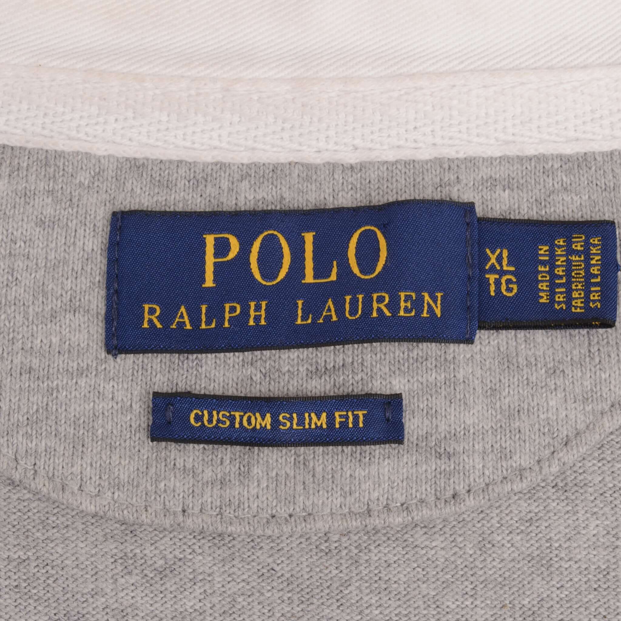 Ralph Lauren Men's Grey Rugby Polo Shirt - Size XL - Classic Casual Wear for Golf, Work & Everyday Outfits