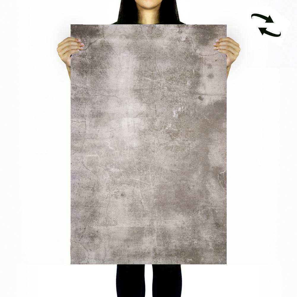 Brunswick Textured Concrete Flat Lay Instagram Backdrop - 56cm x 87cm Photo Background for Product Photography, Social Media Content & Blog Styling