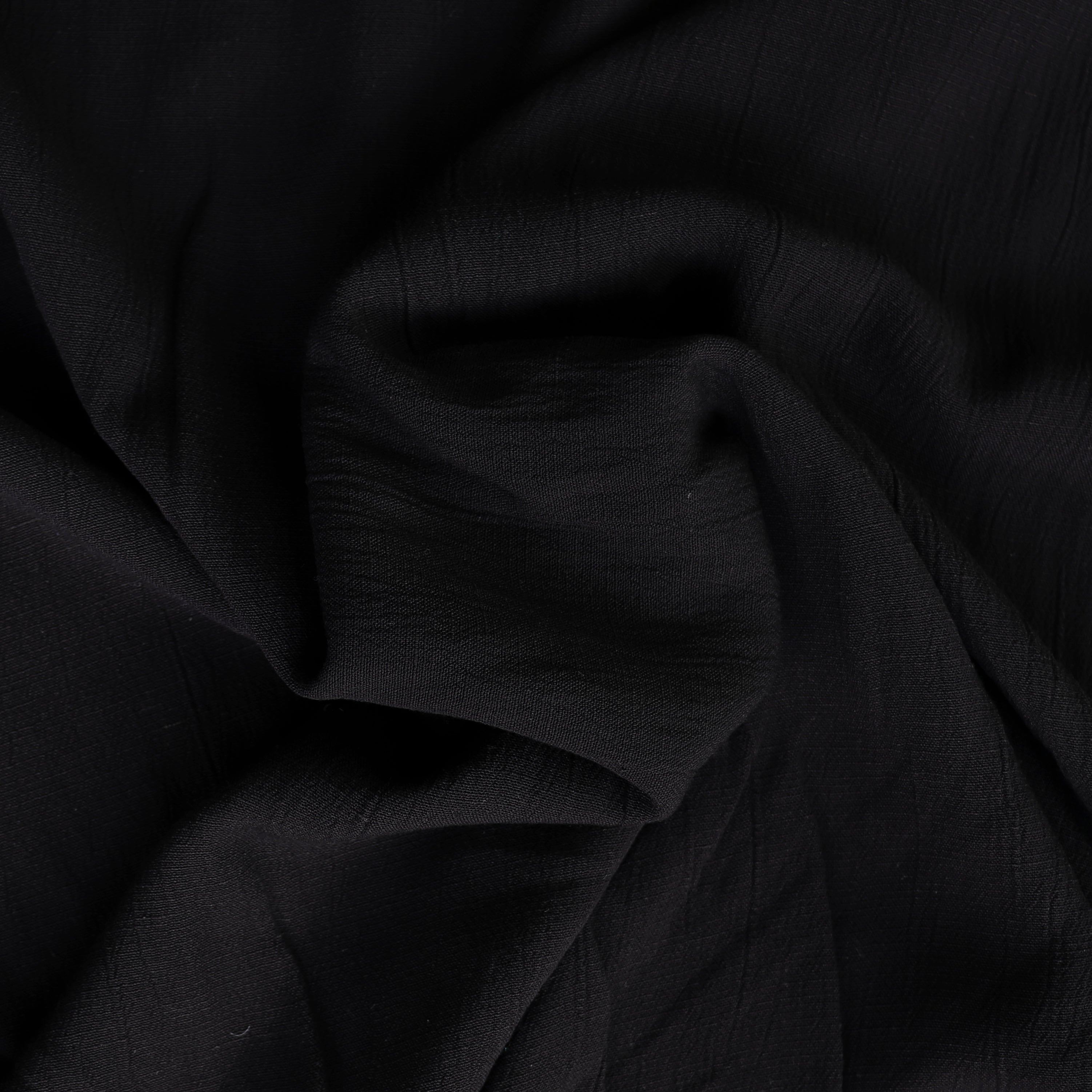 Viscose Linen Crinkle Black Dress - Lightweight & Breathable Summer Maxi Dress for Women | Perfect for Beach Vacations, Casual Outings & Boho Style
