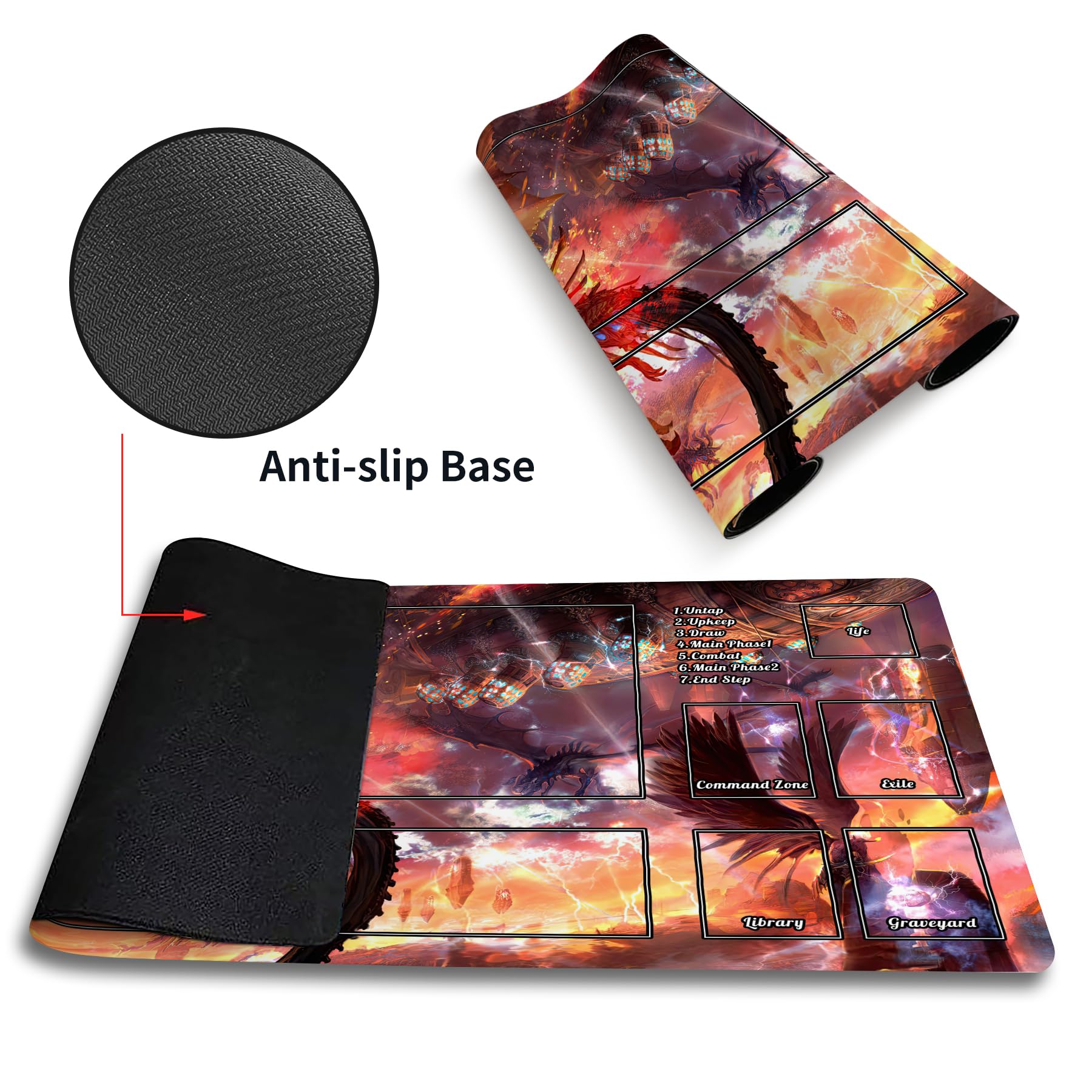 Premium MTG Playmat with Zones - 23.6