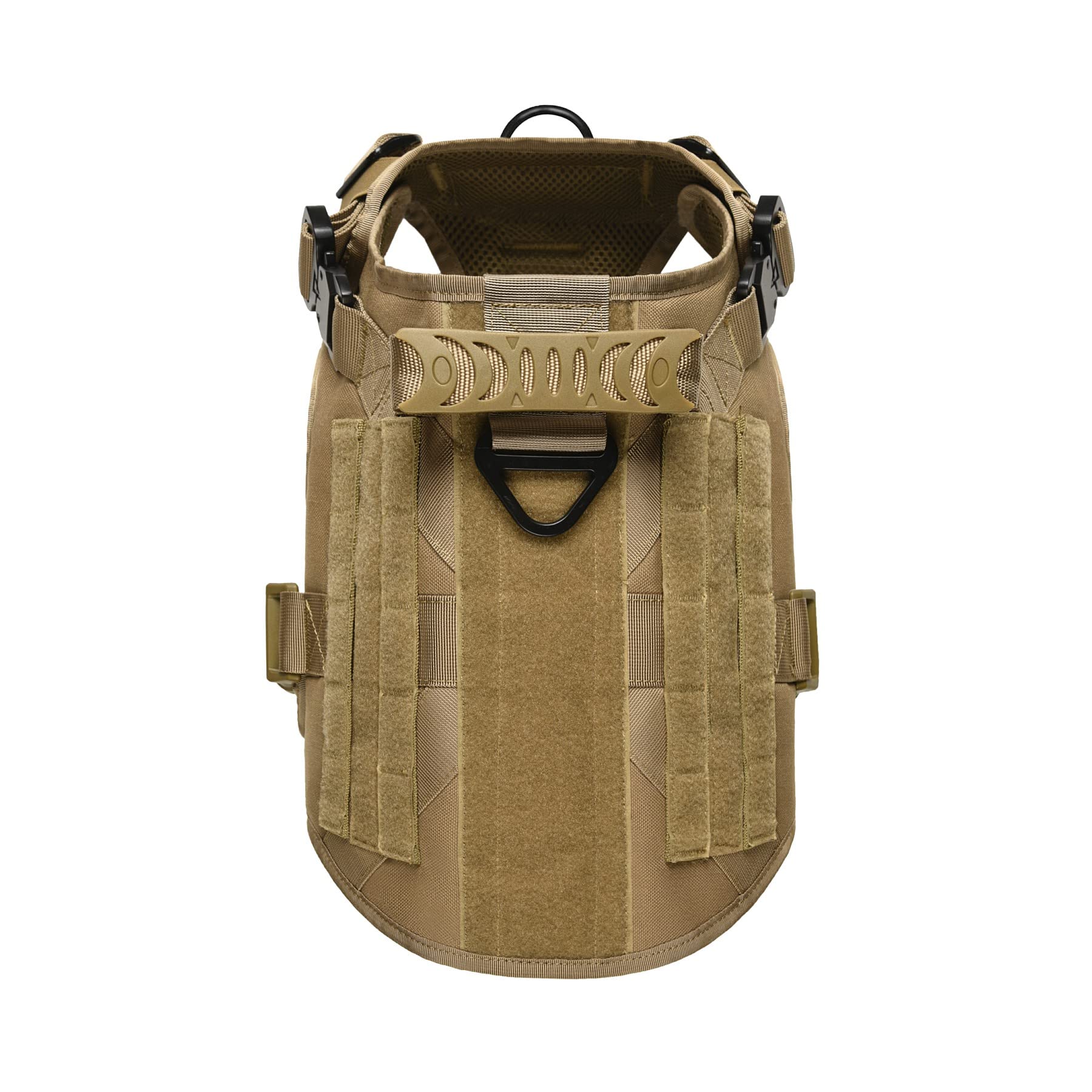 Tactical Dog Harness for Service & Hunting - Adjustable Military-Grade Molle Nylon Vest with Handle, Water-Resistant & Comfortable for K9 Training (Camouflage, Brown, Medium) - Perfect for Police Patrols, Outdoor Adventures & Working Dogs