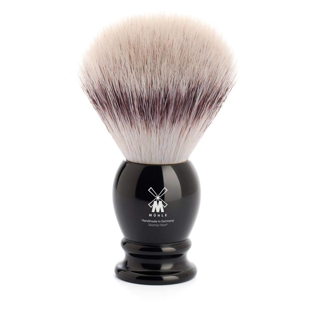 Premium MÜHLE Classic Faux Ivory Silvertip Fiber Shaving Brush for Men - X-Large Synthetic Luxury Shave Brush with Rich Lather | Perfect for Wet Shaving, Beard Care & Grooming Kits
