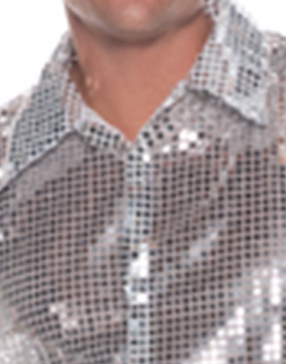 Underwraps Men's Plus-Size Sequin Party Shirt - Glamorous & Comfortable for Nightlife, Concerts, and Special Occasions