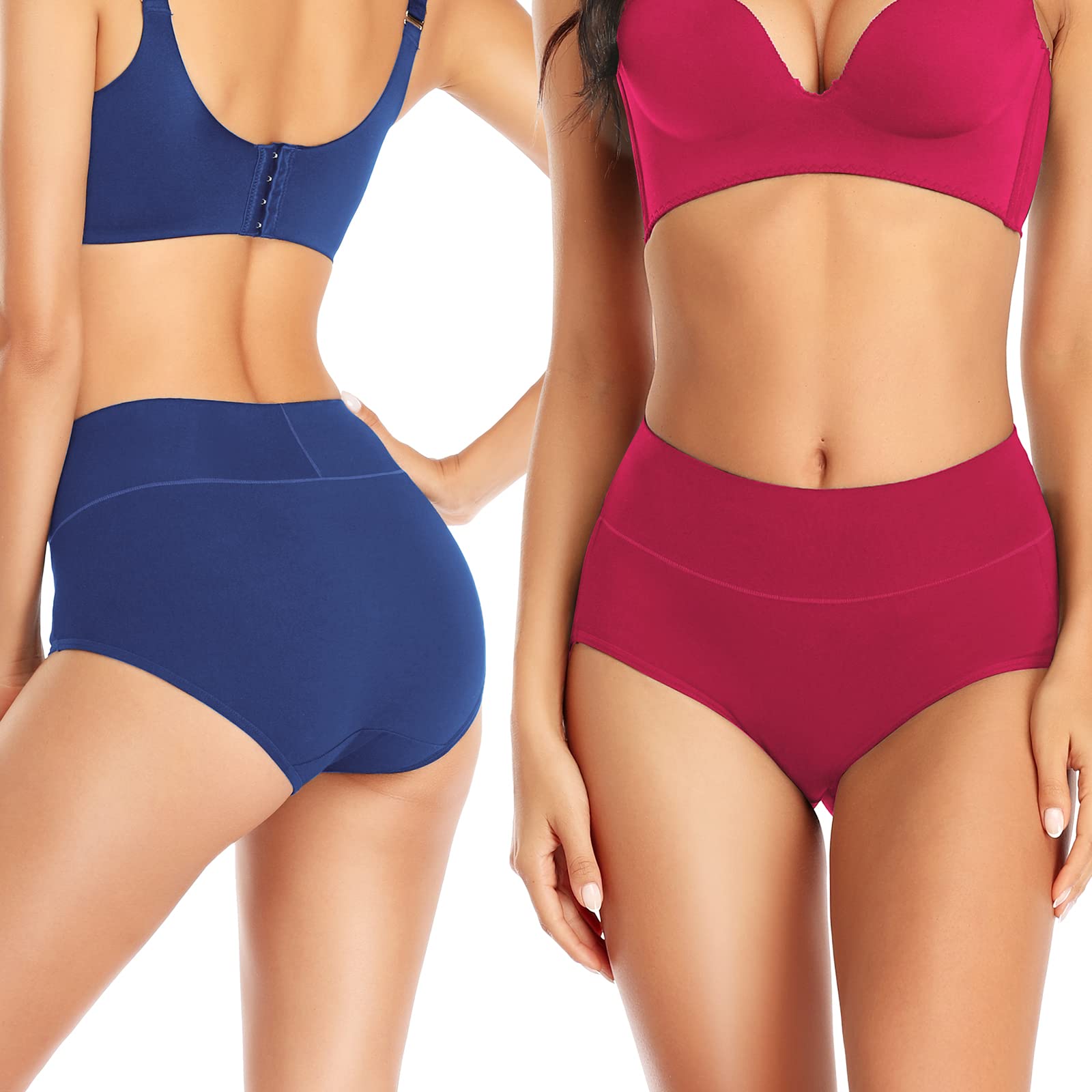 Women's Tummy Control Underwear - High Waisted Cotton Briefs for No Muffin Top | Soft, Breathable Panties for Everyday Comfort | Perfect for Work, Yoga & Postpartum Recovery