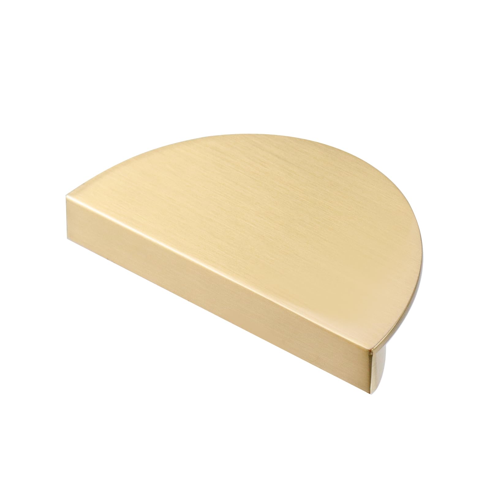 Decorative Gold Brushed Semicircle Drawer Knobs & Cabinet Pull Handles - 3.82x1.97x0.71 Inch (Pack of 2) with Screws - Perfect for Kitchen Cabinets, Dressers & Furniture Upgrades