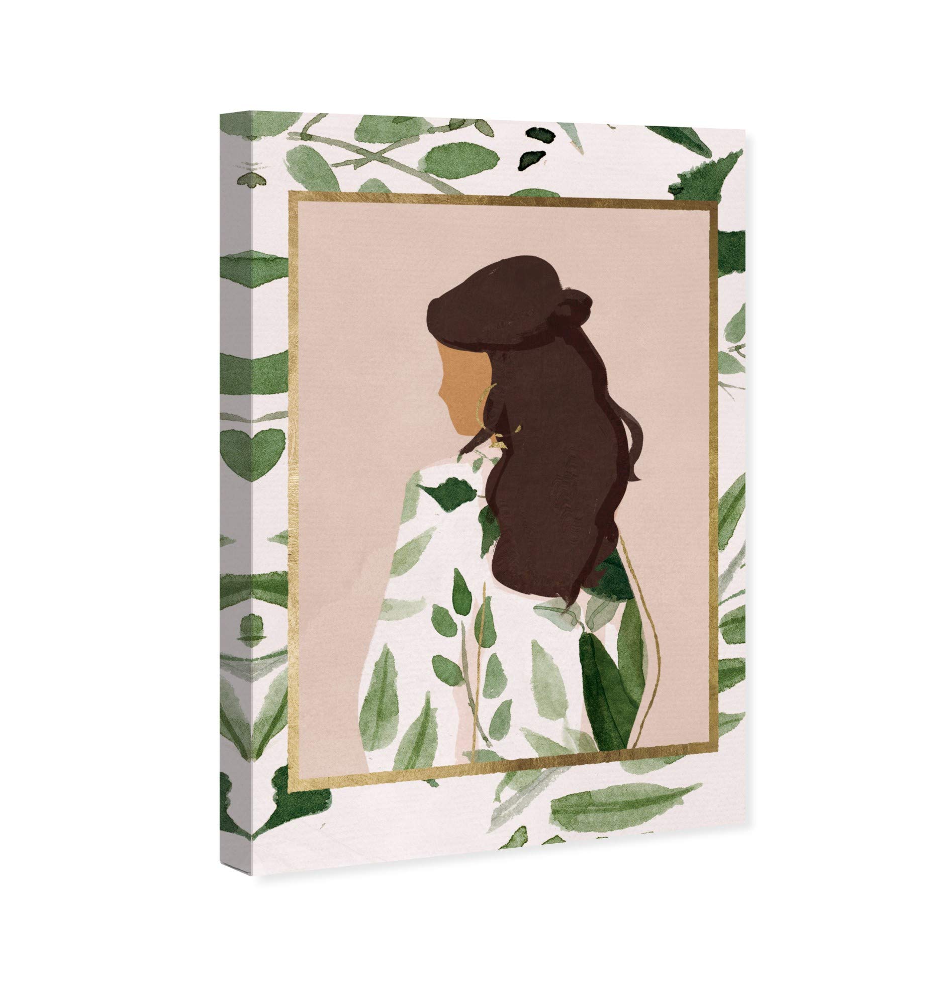 Wynwood Studio Fashion & Glam Wall Art Canvas Print 'Palette of Foliage Vertical' - 24x36 Inches Green & White Abstract Painting - Perfect for Living Room, Bedroom, Office Decor