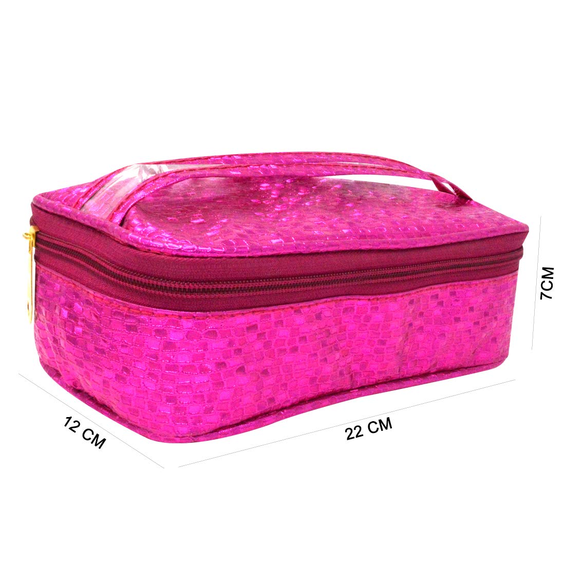 Adbeni Pouch - Waterproof Cosmetic Bag for Women | Travel Makeup Organizer | Small Toiletry Bag for Beach, Gym & Essentials | Portable Pink Makeup Case for Girls & Women | Perfect for Travel, Vacation & Daily Use