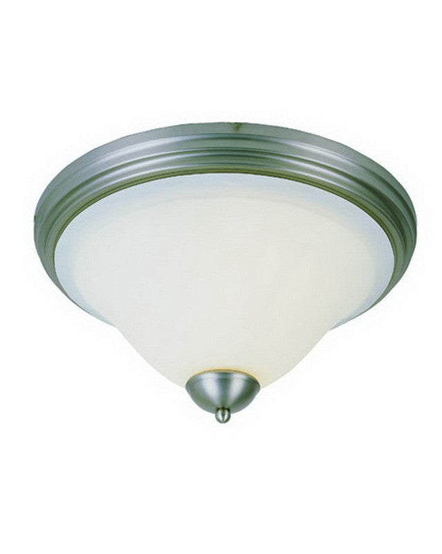 Trans Globe Lighting 29114 BN Two Light Flush Mount Ceiling Fixture in Brushed Nickel Finish - Modern Lighting for Bedroom, Hallway & Kitchen