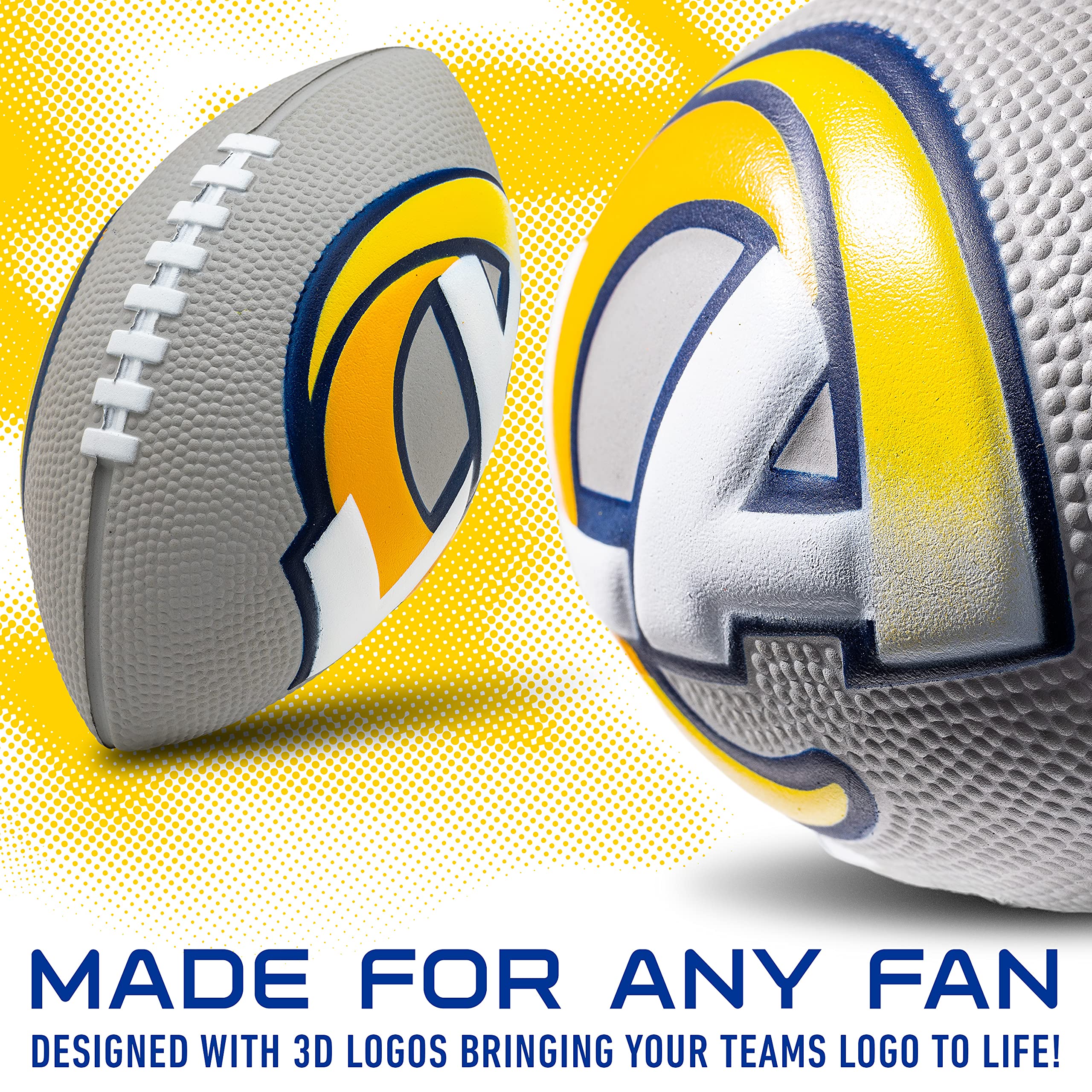 Franklin Sports Youth NFL Football Set with Air Pump - 8.5