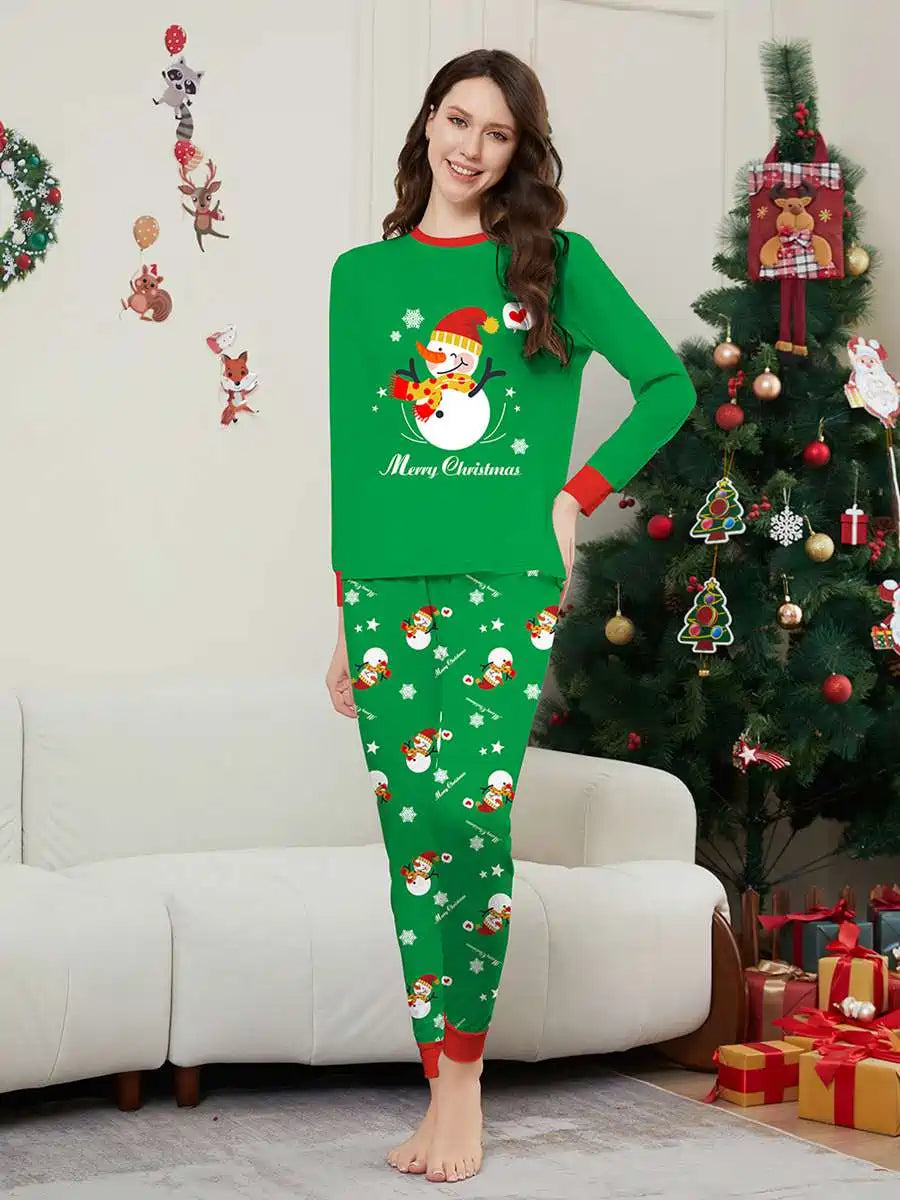 Snowman Christmas Matching Family Pajamas Set - Cozy Holiday Sleepwear for Kids & Adults - Perfect for Family Photos, Christmas Morning & Festive Gatherings