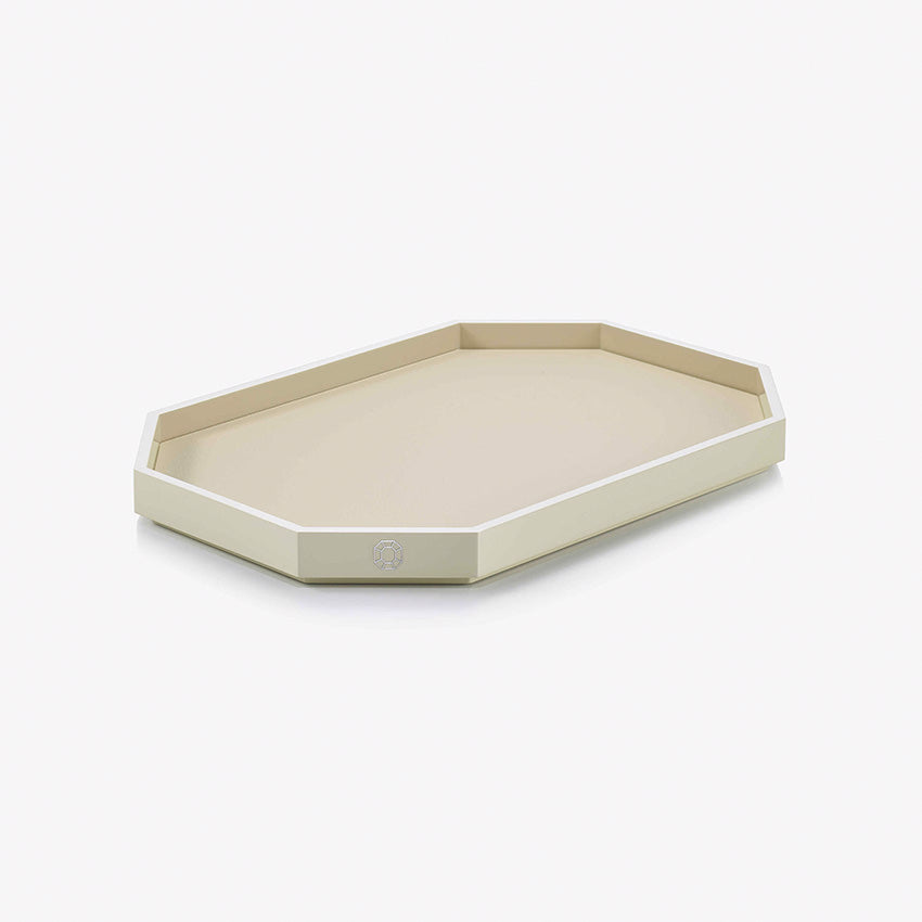 Baccarat Octogone Lacquer Tray - Luxury Decorative Serving Tray for Home, Office & Gift Giving - Elegant Design for Cocktails, Jewelry & Display