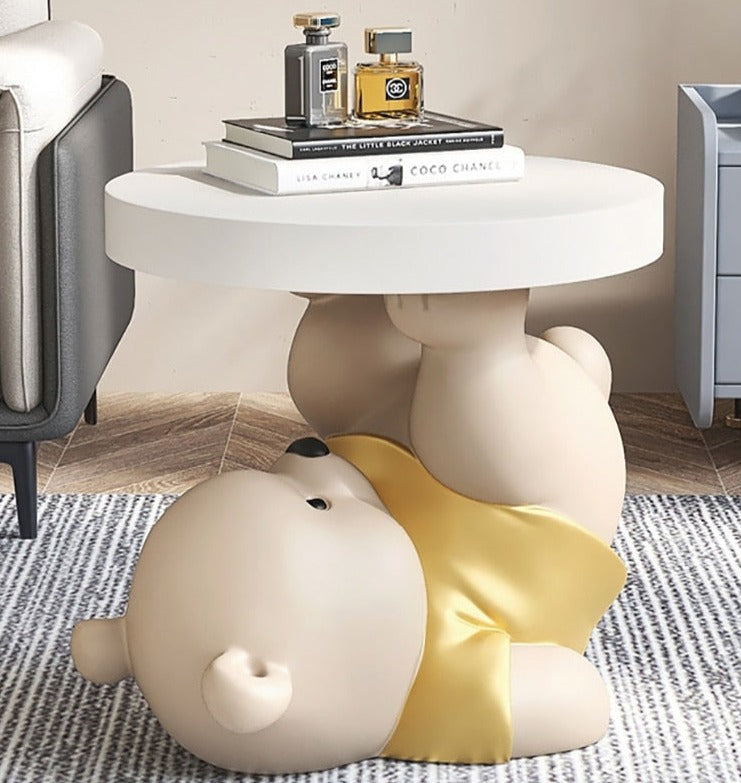 Vigorous Bear Statue - Handcrafted Side Table Decor & Home Ornament | Perfect for Living Room, Cabin, or Office Decoration